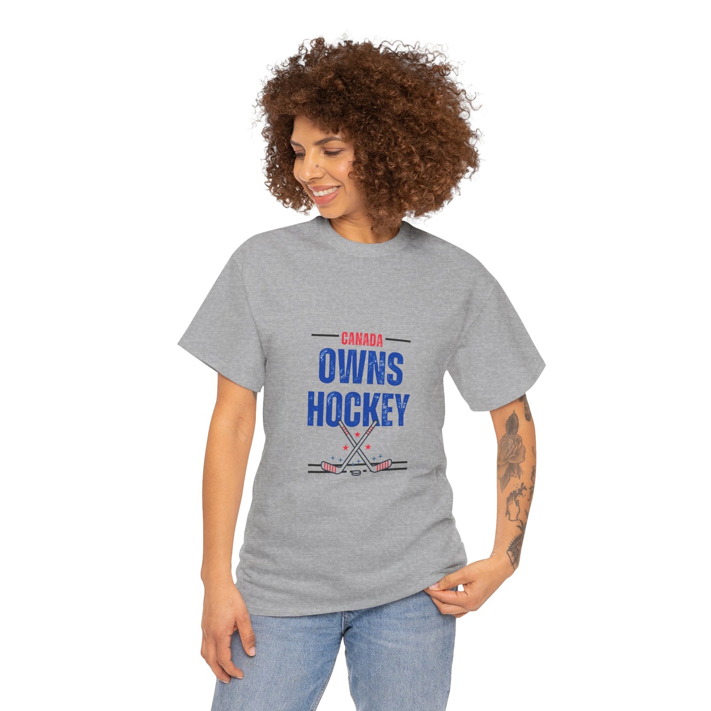 Canada Owns Hockey Unisex Heavy Cotton Tee