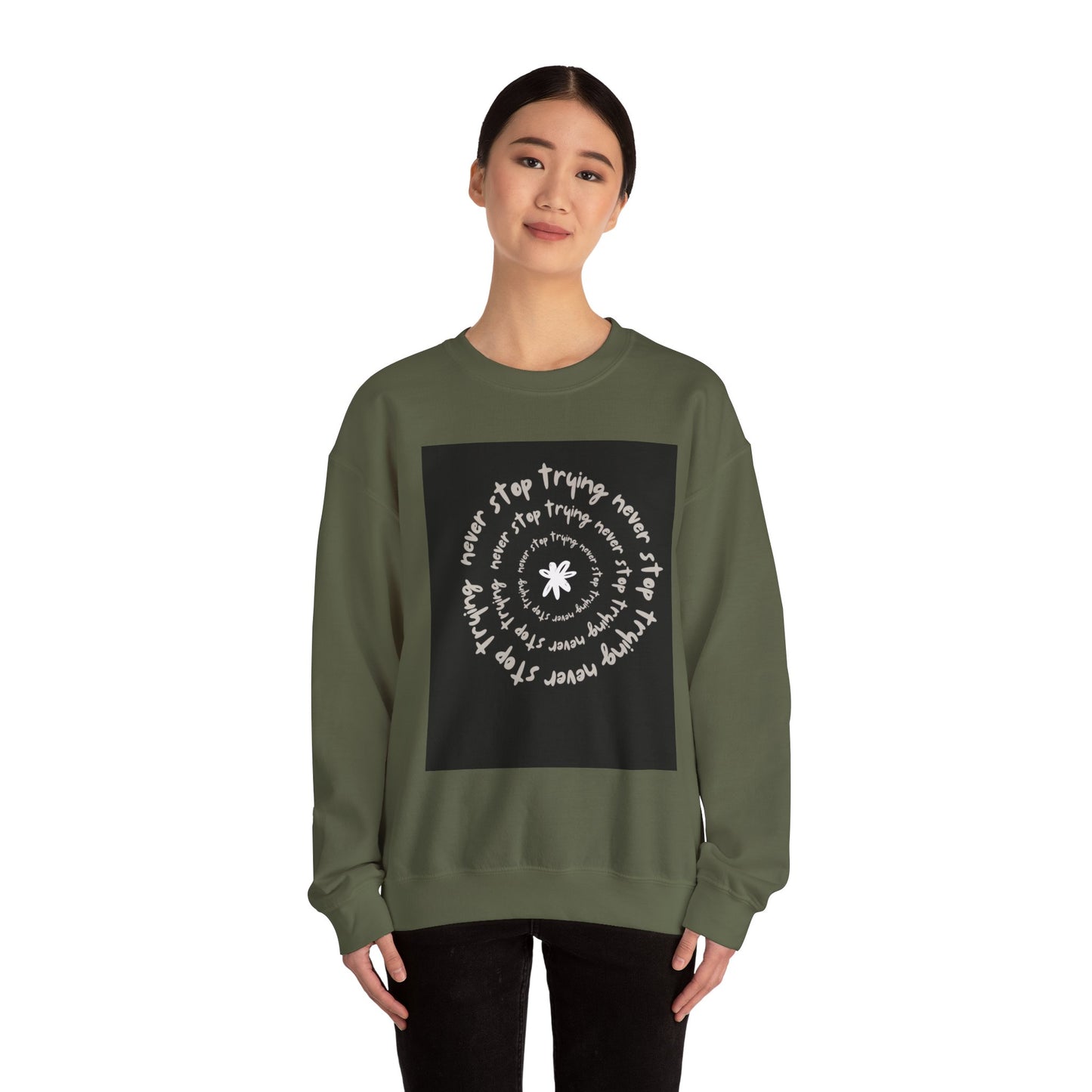 ‘Never Stop Trying’ Unisex Heavy Blend™ Crewneck Sweatshirt