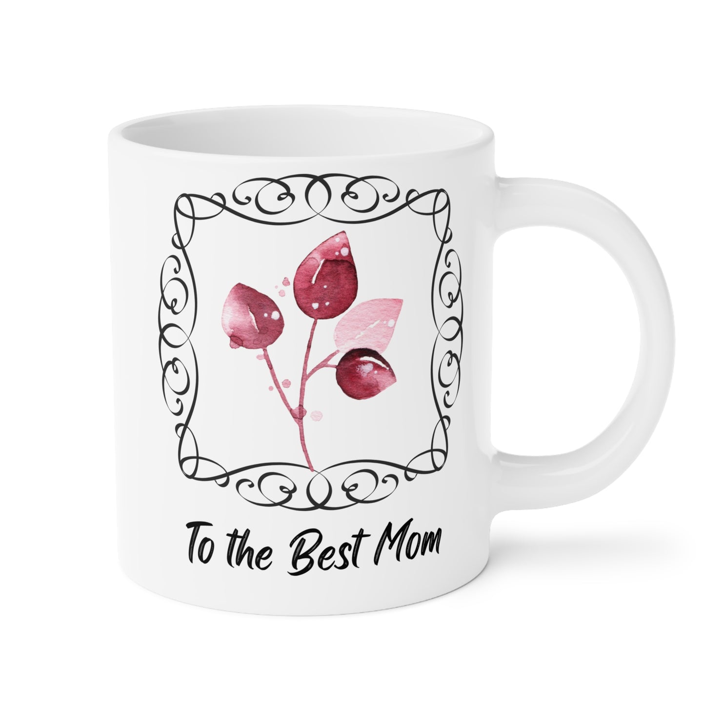 To the Best Mom Floral Ceramic Mug - Perfect Gift for Mother's Day & Celebrations