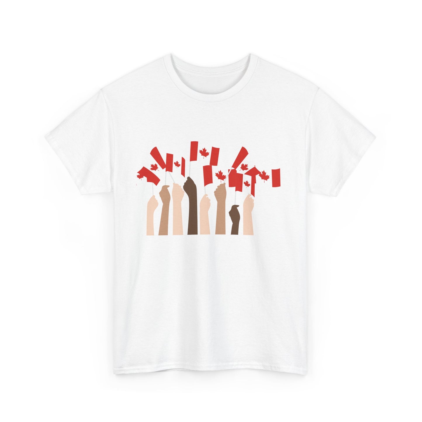 Canadian Pride Unisex Heavy Cotton Tee - Celebrate Canada Day with Unity Design