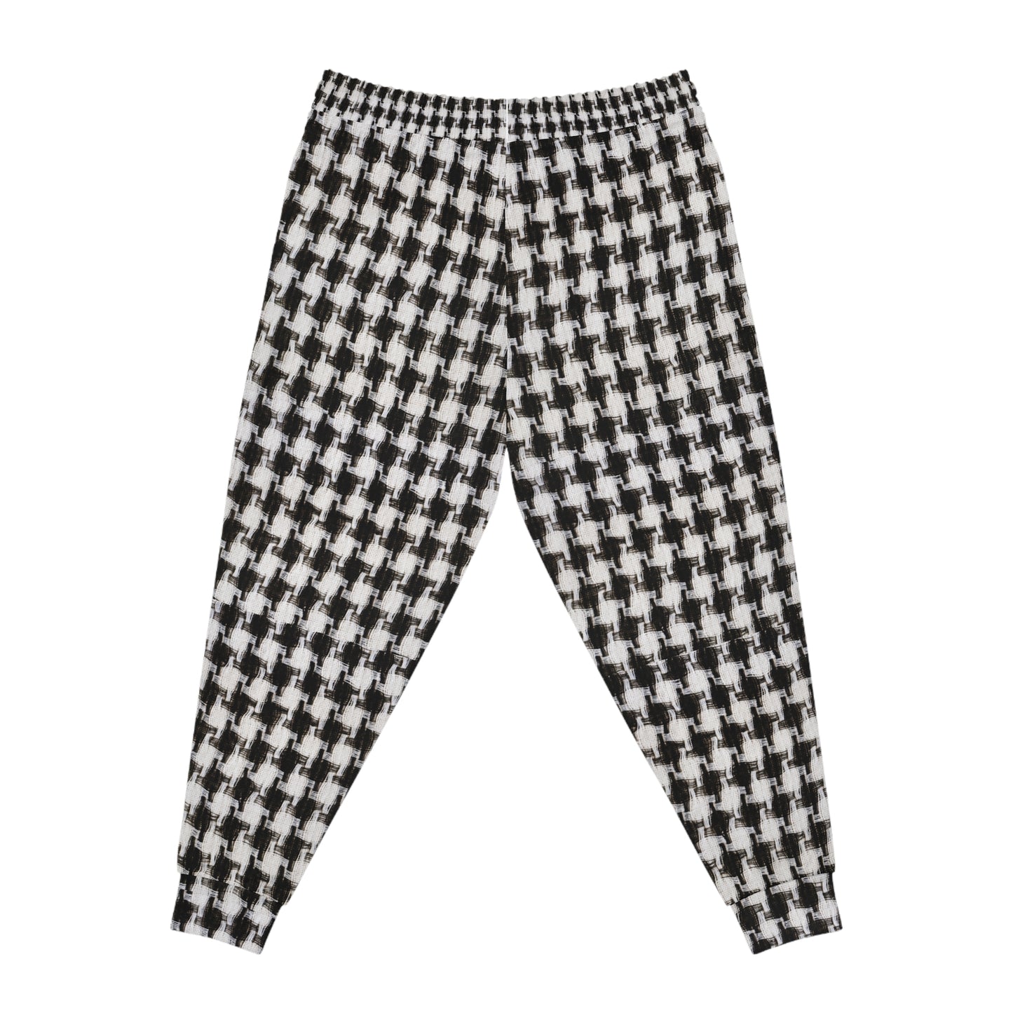 ‘BLACK & WHITE Checkers’ Athletic Joggers (AOP)