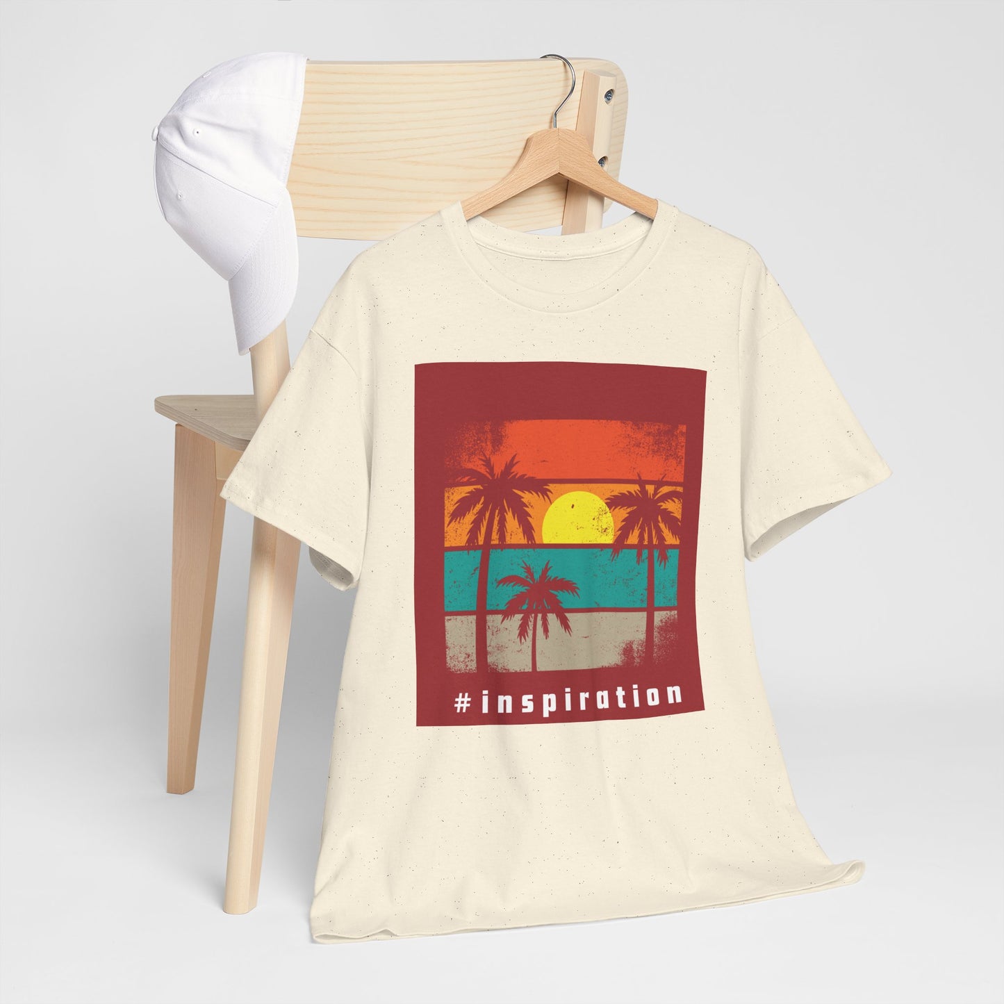 #Inspiration Unisex Heavy Cotton Tee - Beach Vibes Shirt, Summer Fashion, Gift for Friends, Casual Tee, Motivational Apparel
