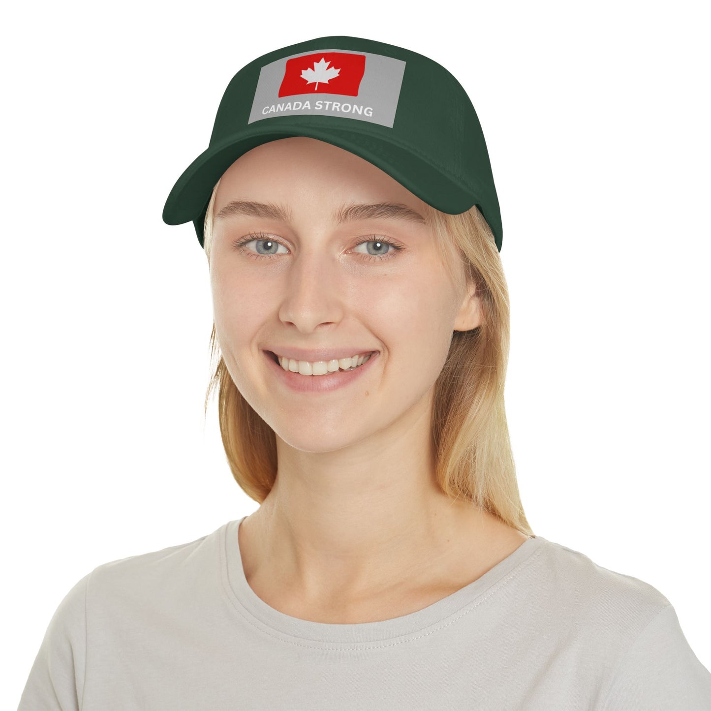 Canada Strong Low Profile Baseball Cap - Stylish Red Hat for Showcasing Canadian Pride