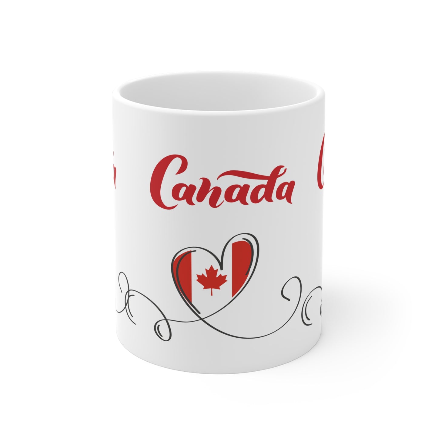 Canada Love Ceramic Mug - Perfect Gift for Canadians - Heart Design