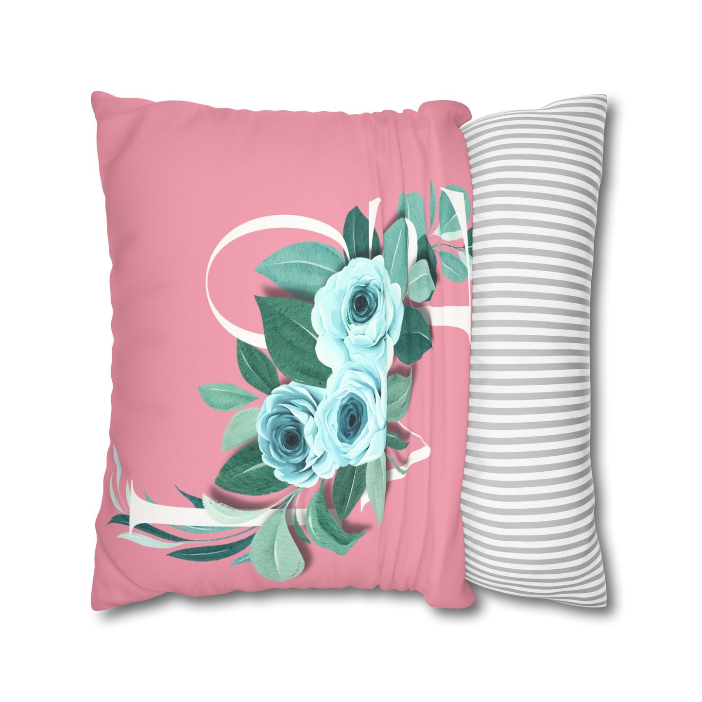 ‘LOVE’ Faux Pink Suede Square Pillowcase