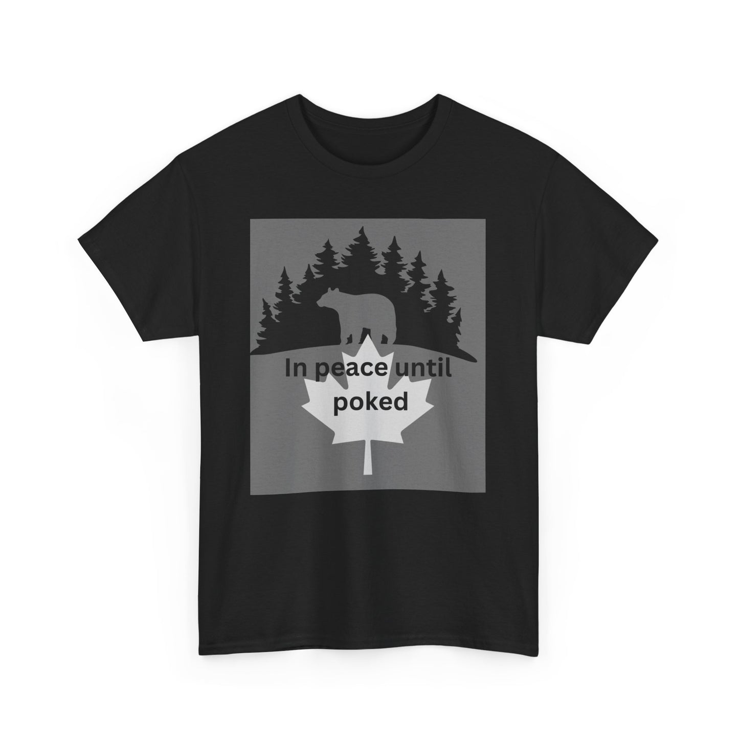 Unisex Heavy Cotton Tee - 'In Peace Until Poked' Graphic Shirt for Nature Lovers