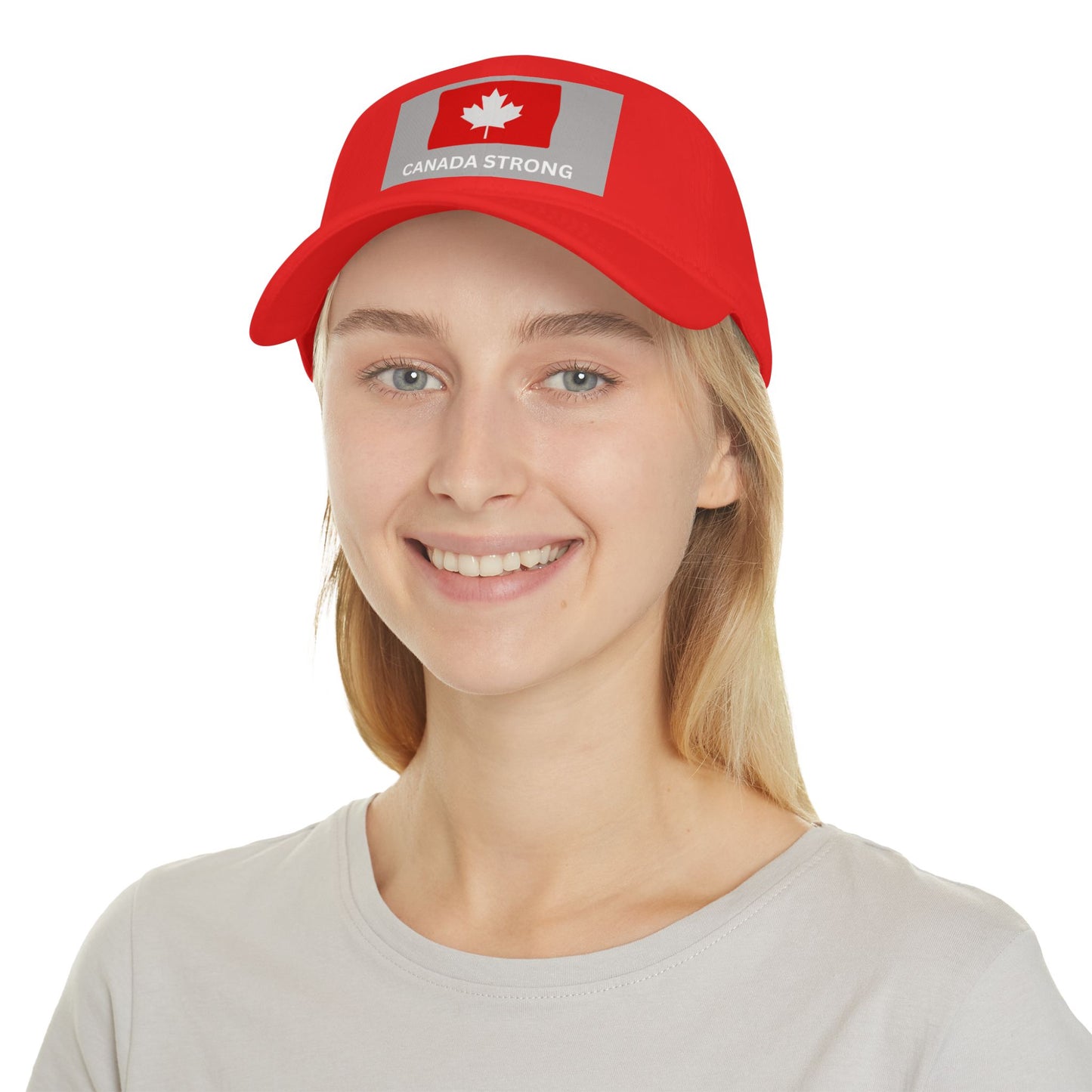 Canada Strong Low Profile Baseball Cap - Stylish Red Hat for Showcasing Canadian Pride