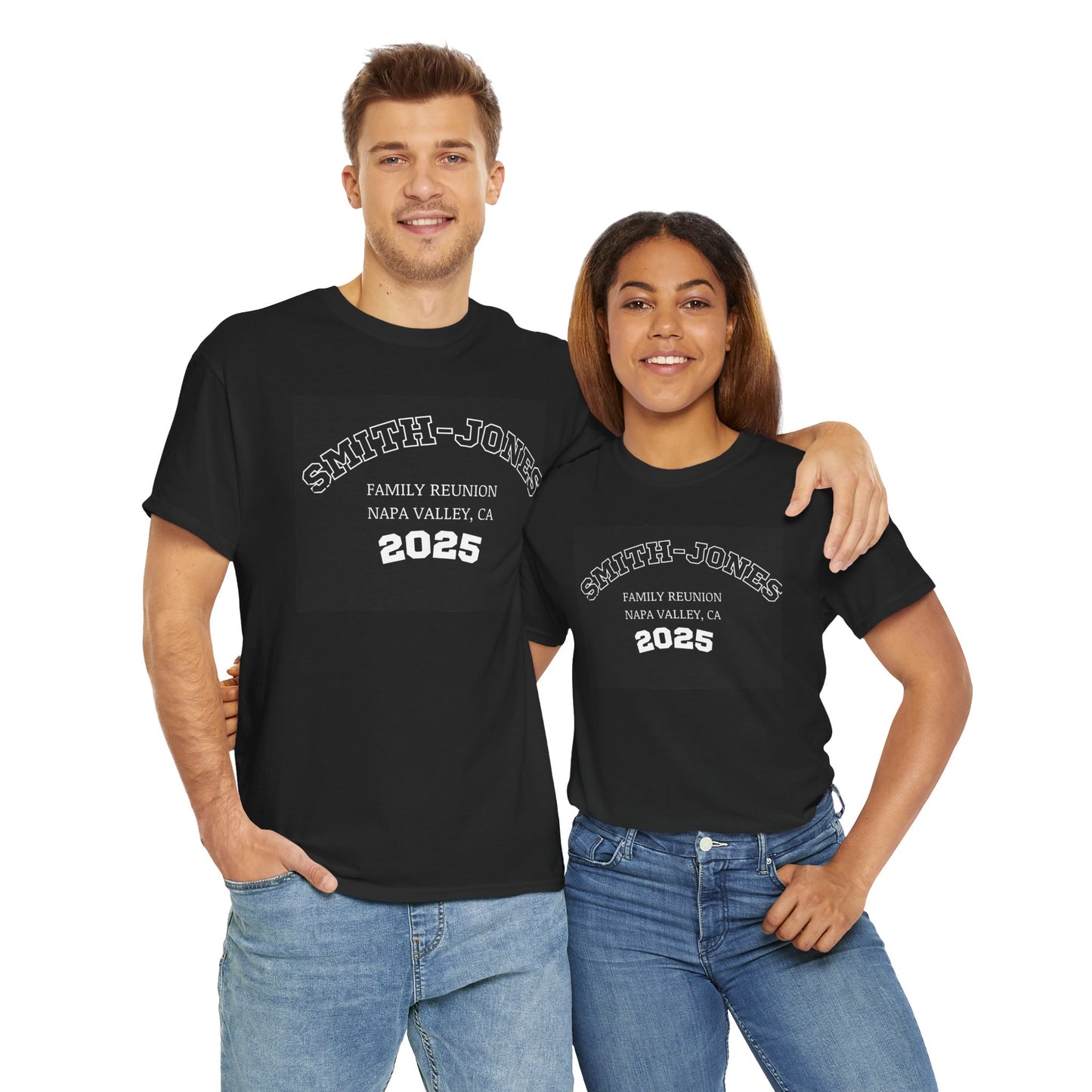 ‘Personalized Family Reunion’ Unisex Heavy Cotton Tee