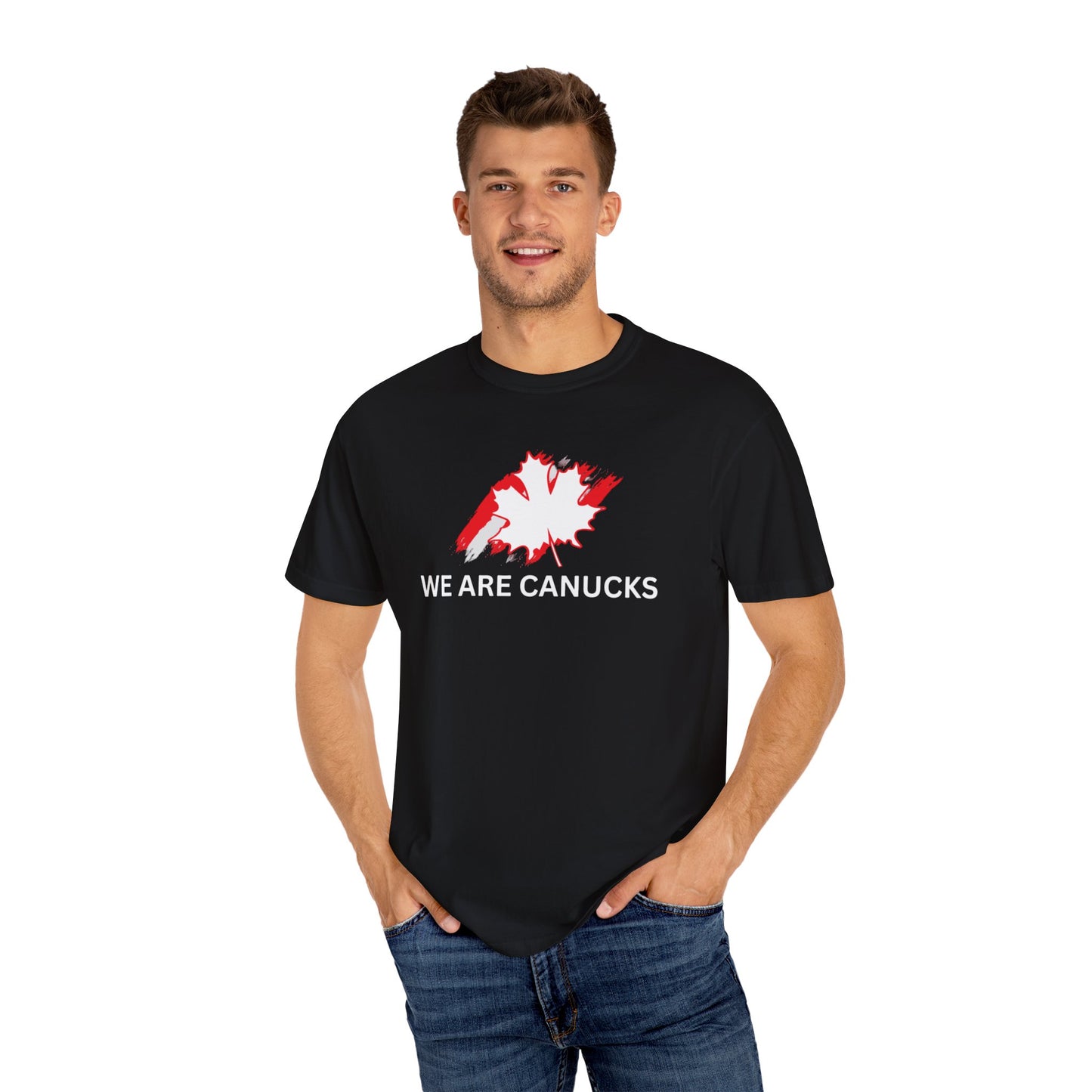 Unisex Garment-Dyed T-shirt - 'We Are Canucks' Canada Pride Tee