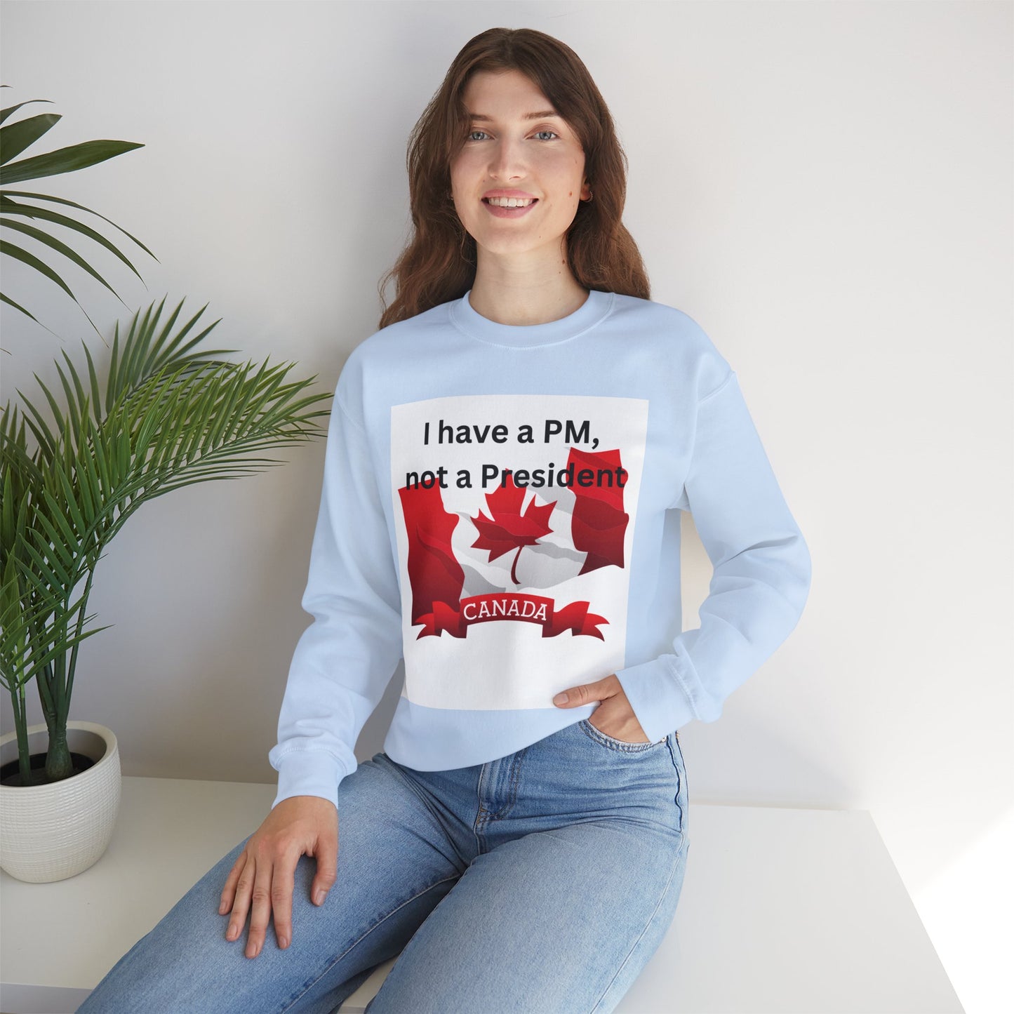 Unisex Heavy Blend Crewneck Sweatshirt - 'I Have a PM, Not a President' Canadian Pride