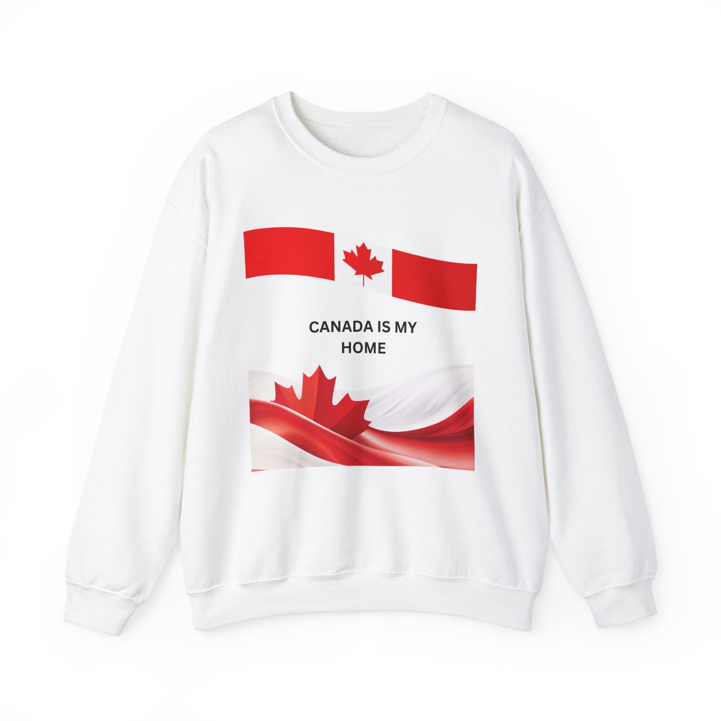 Canada Is My Home Unisex Heavy Blend Crewneck Sweatshirt - Comfortable Canadian Pride Apparel