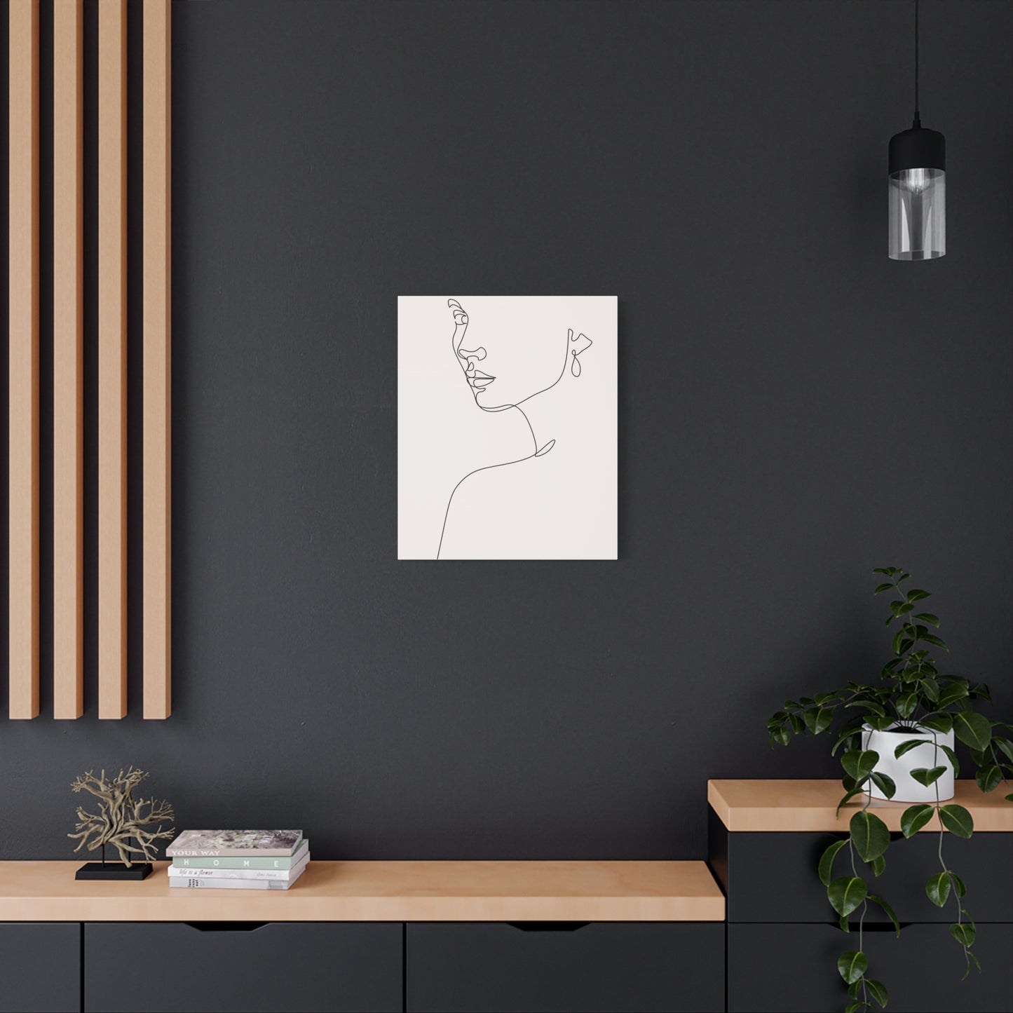 ‘Line Art’ Matte Canvas, Stretched, 1.25"