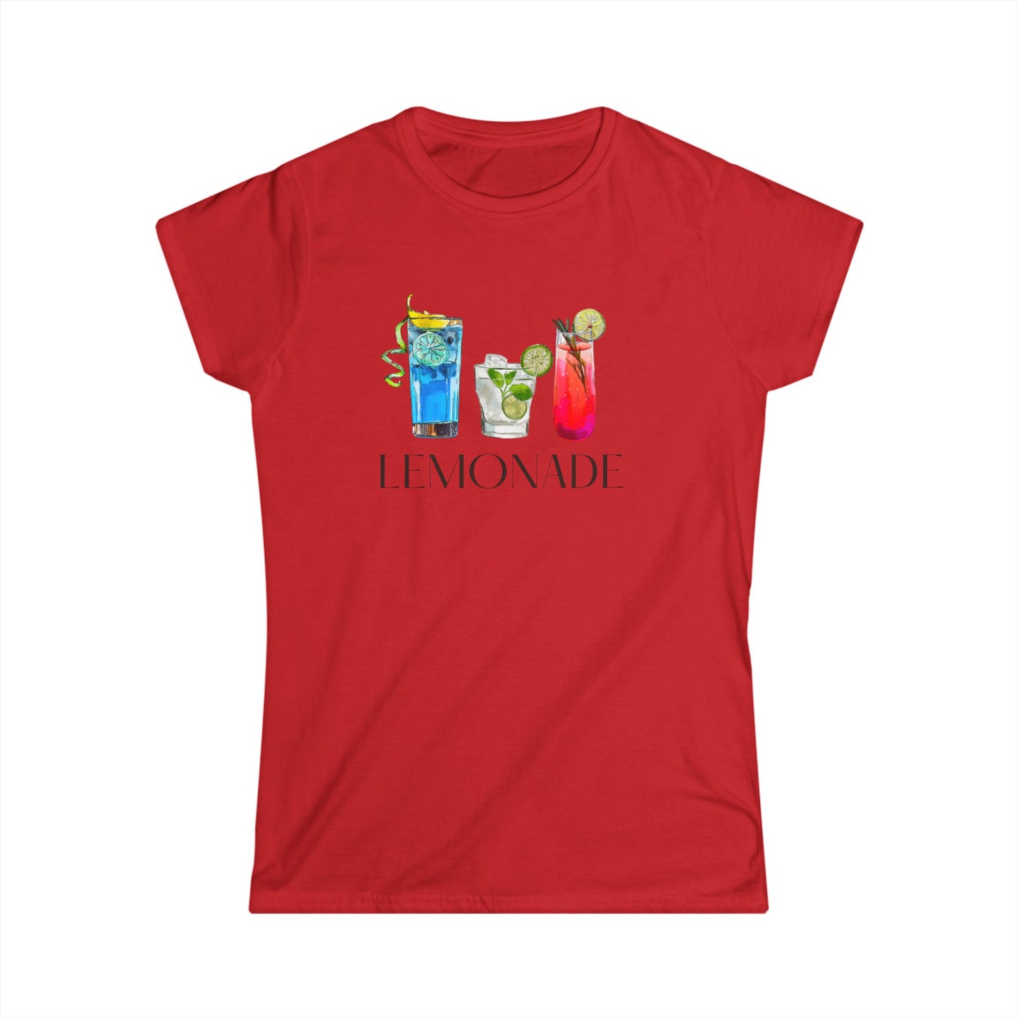 Refreshing Lemonade Women's Softstyle Tee - Summer Vibes, Casual Wear, Beach Day, Gift for Her, Drink Lovers