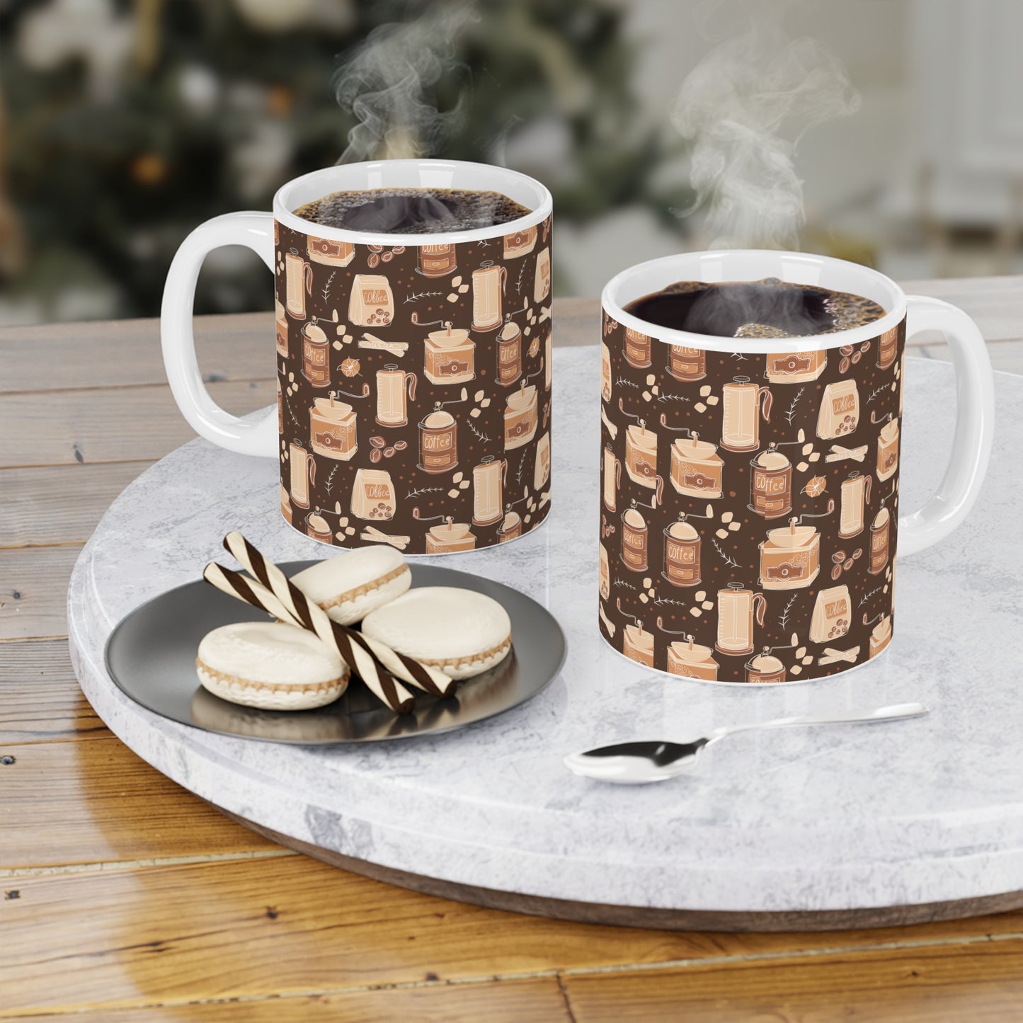 Coffee Lover's Ceramic Mug (CDA)- Cozy Cafe Vibes, Perfect Gift for Tea and Coffee Enthusiasts