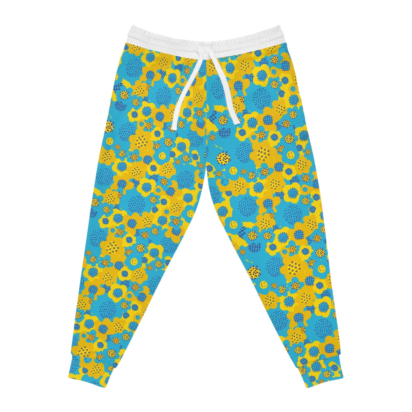 ‘Blue/Yellow Pattern’ Athletic Joggers (AOP)