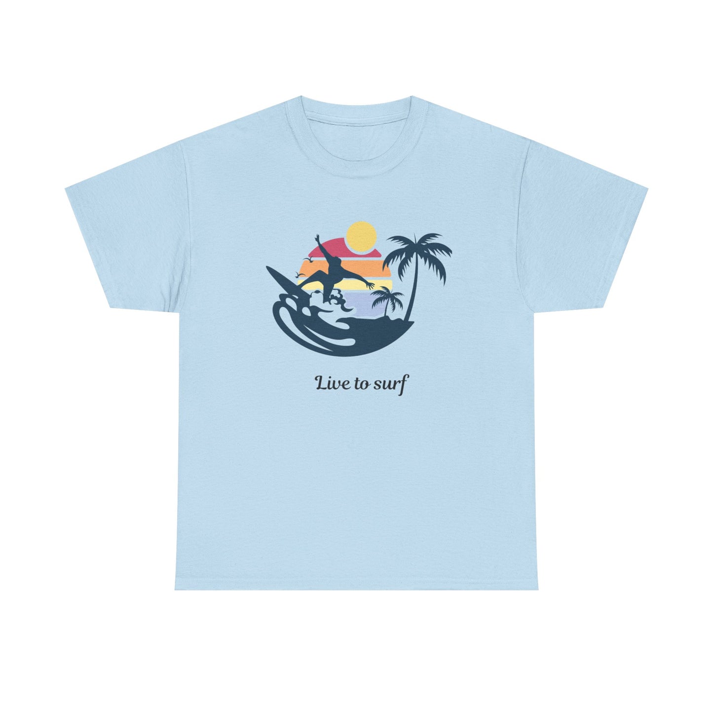 Surf Vibes Unisex Cotton Tee - Perfect for Beach Lovers, Summer Style, Gift for Surfers, Casual Wear, Graphic Tee