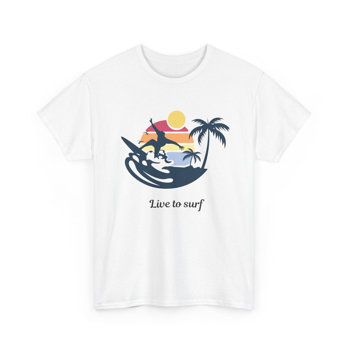 Surf Vibes Unisex Cotton Tee - Perfect for Beach Lovers, Summer Style, Gift for Surfers, Casual Wear, Graphic Tee