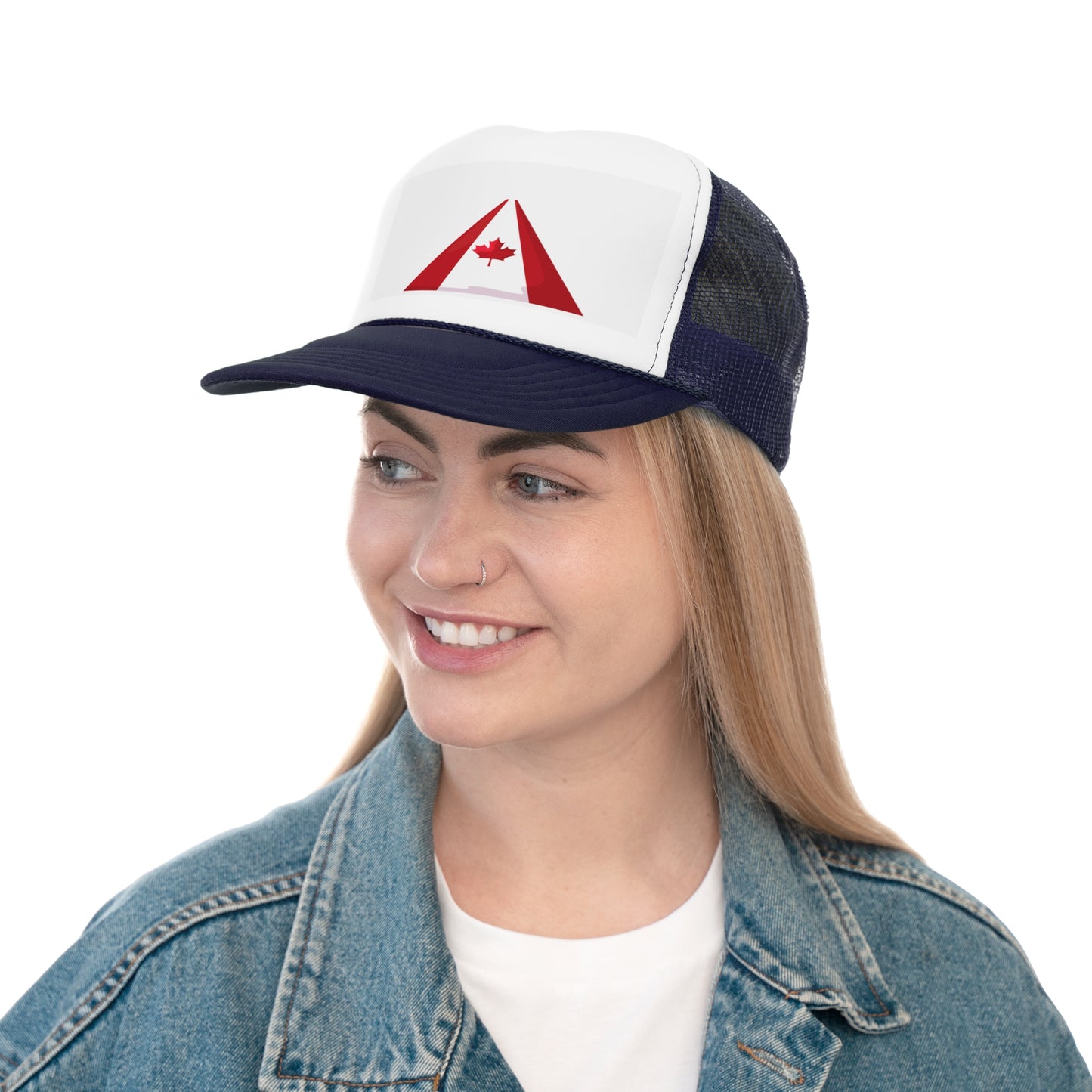 Canada Trucker Cap - Red Maple Leaf Design for Outdoors and Celebrations
