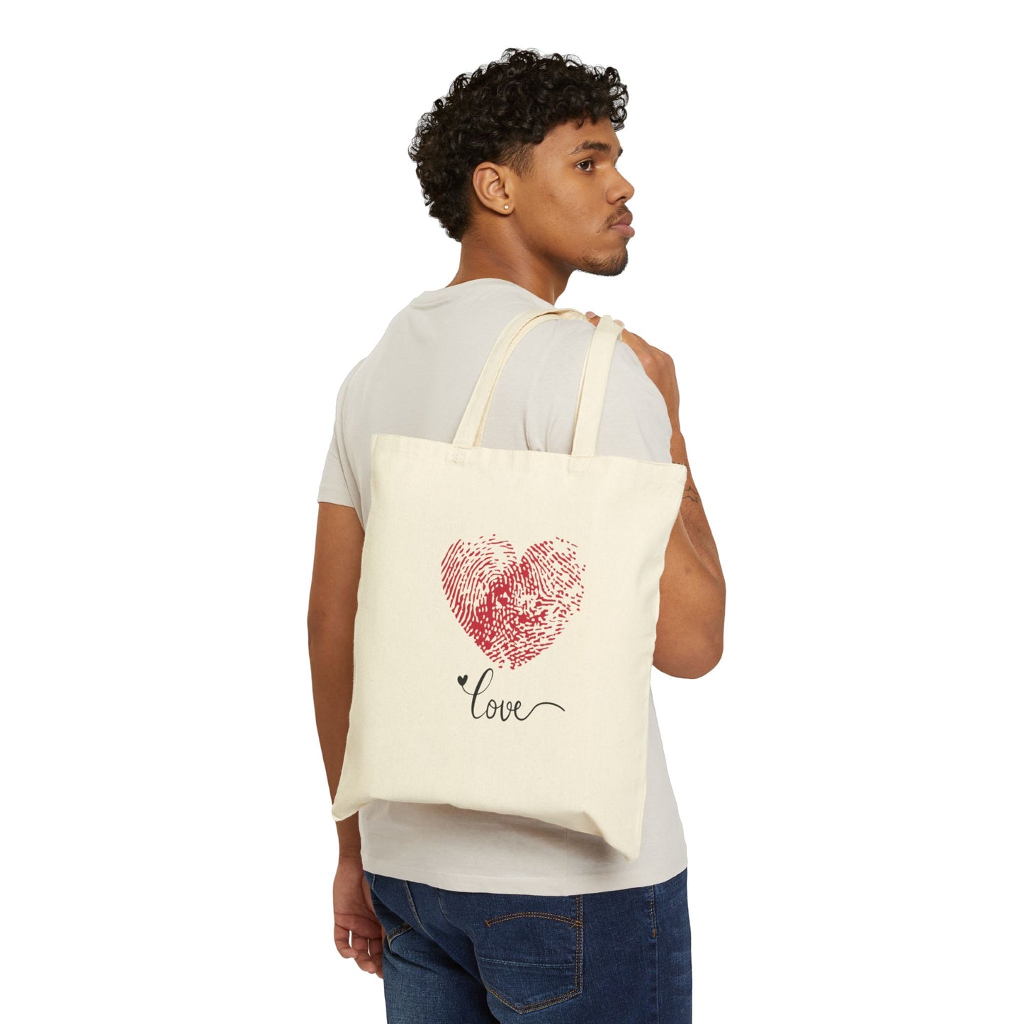 ‘LOVE’ Cotton Canvas Tote Bag