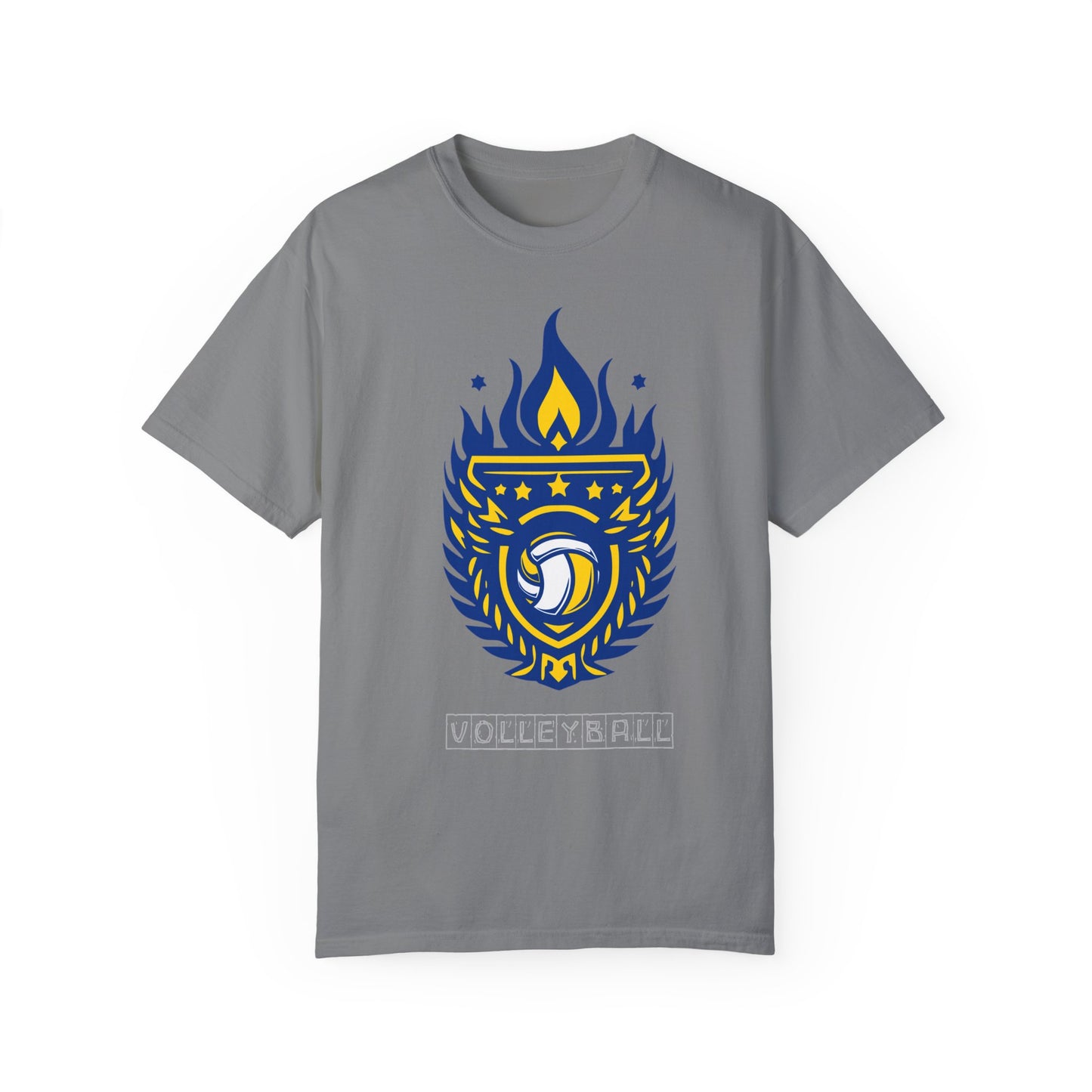 Vintage Volleyball Crest Unisex Garment-Dyed T-shirt