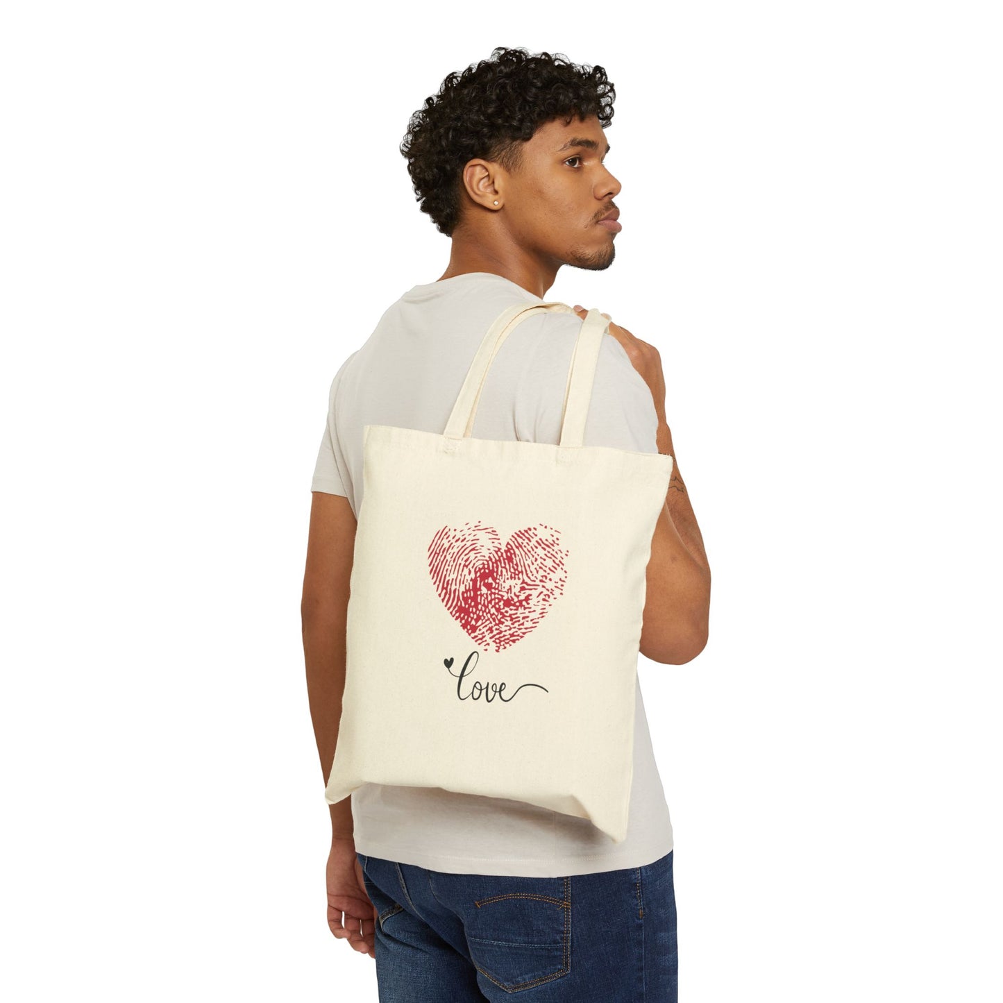 ‘LOVE’ Cotton Canvas Tote Bag