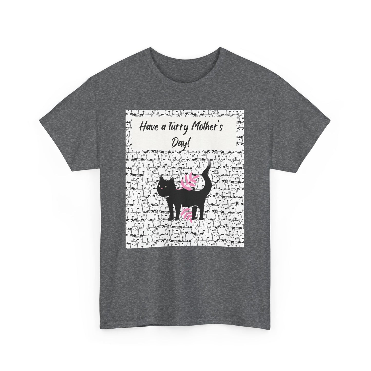 Mother's Day Cat Tee - Unisex Heavy Cotton T-Shirt