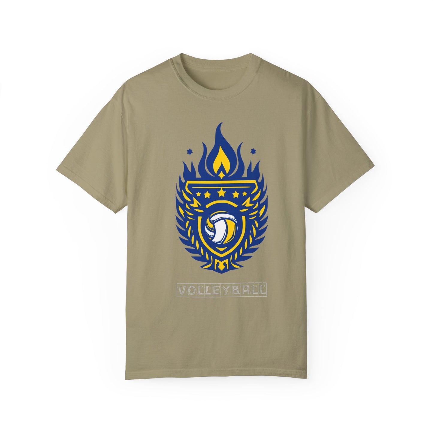 Vintage Volleyball Crest Unisex Garment-Dyed T-shirt