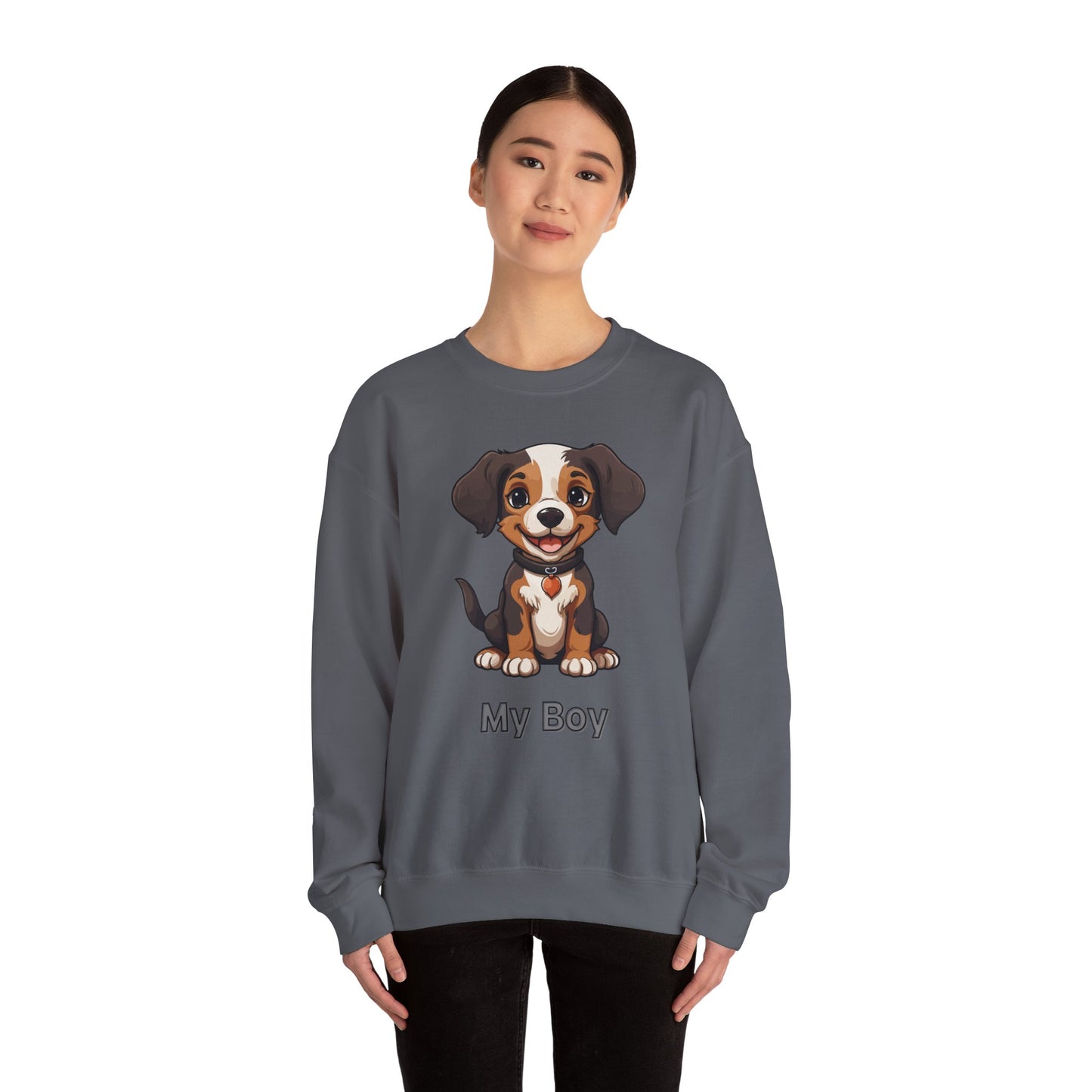 ‘My Boy’ Personaliaed Unisex Heavy Blend™ Crewneck Sweatshirt. Replace My Boy with your dog’s name