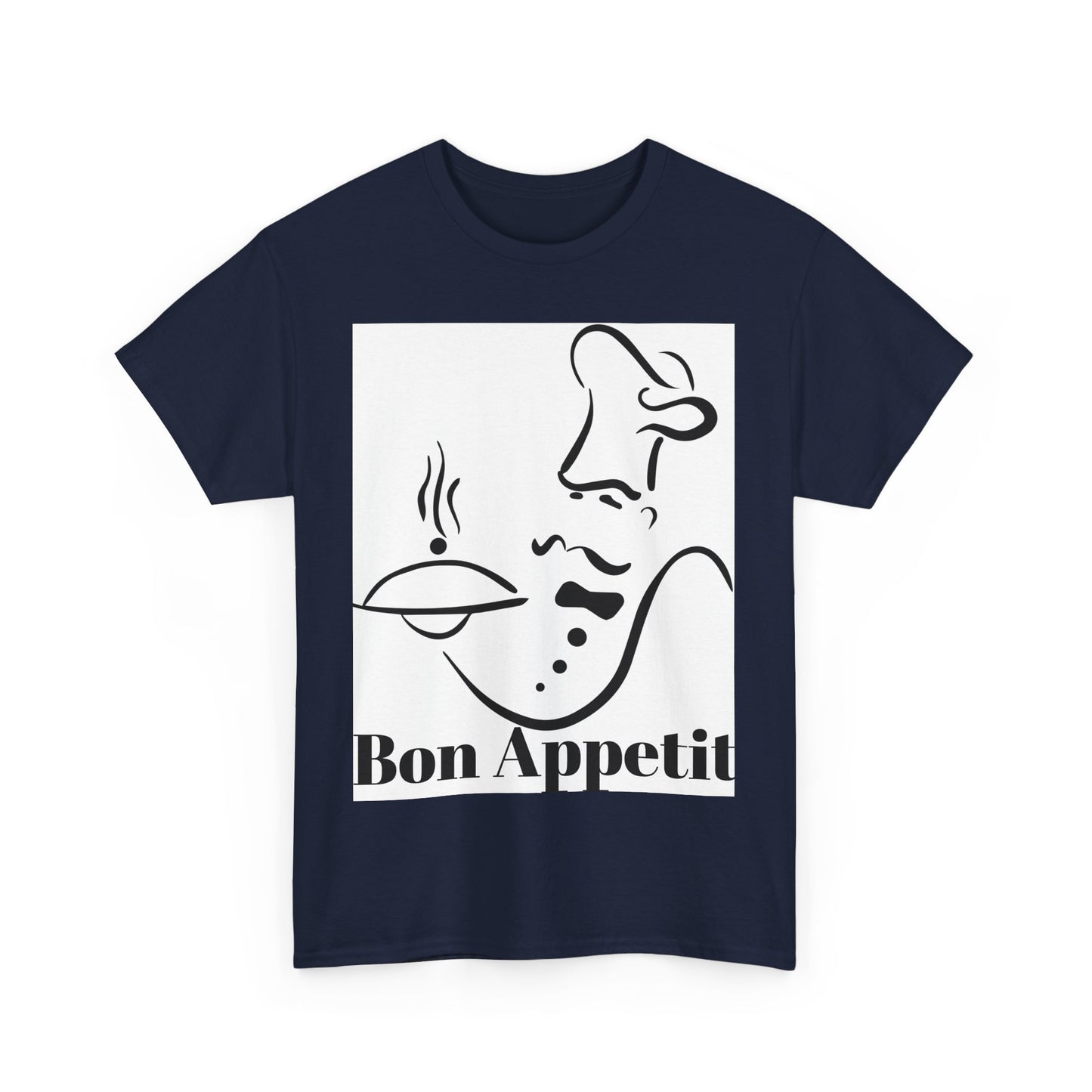 Bon Appetit Chef Unisex Heavy Cotton Tee - Perfect for Food Lovers & Culinary Chefs