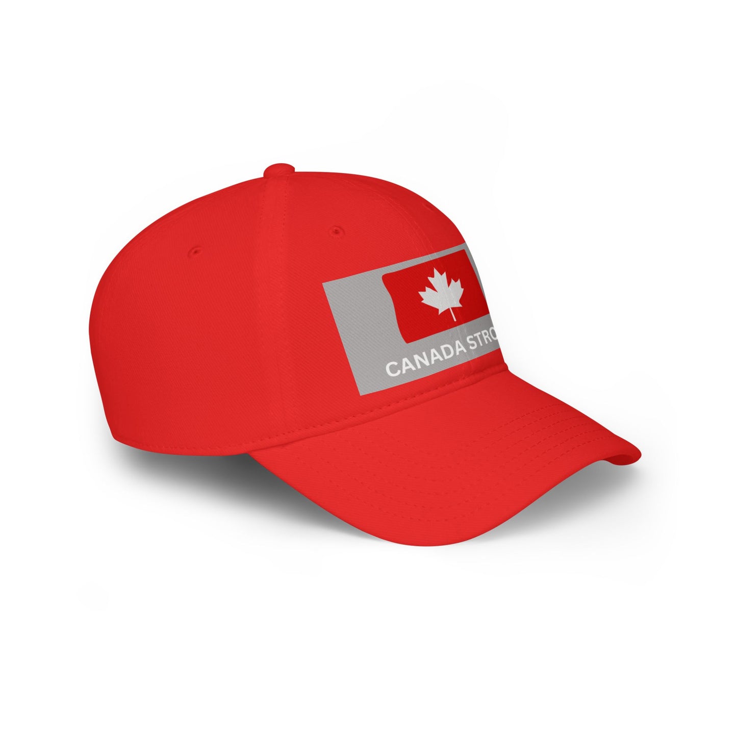 Canada Strong Low Profile Baseball Cap - Stylish Red Hat for Showcasing Canadian Pride