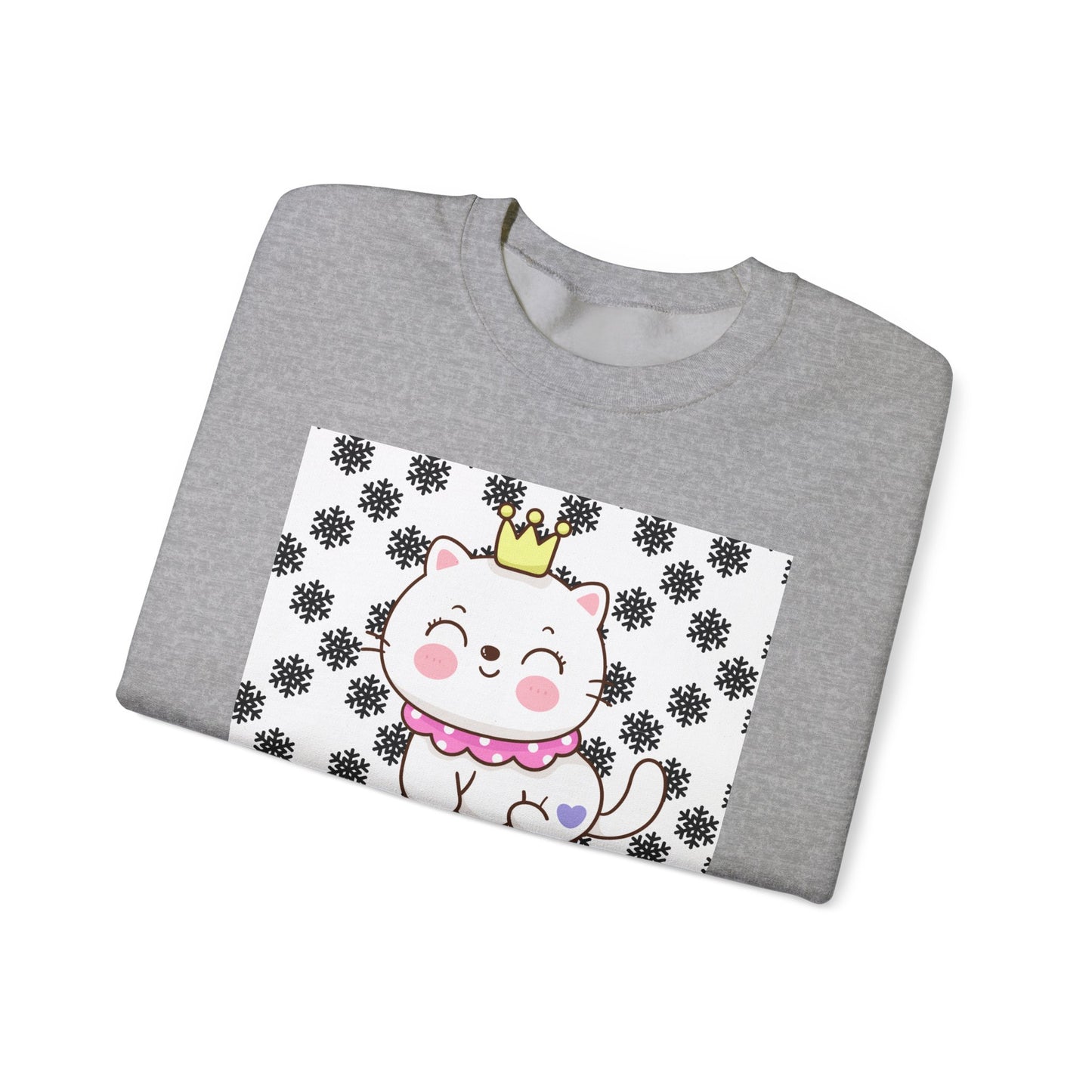 I Love You Mom Crewneck Sweatshirt - Cute Cat Design for Mother's Day