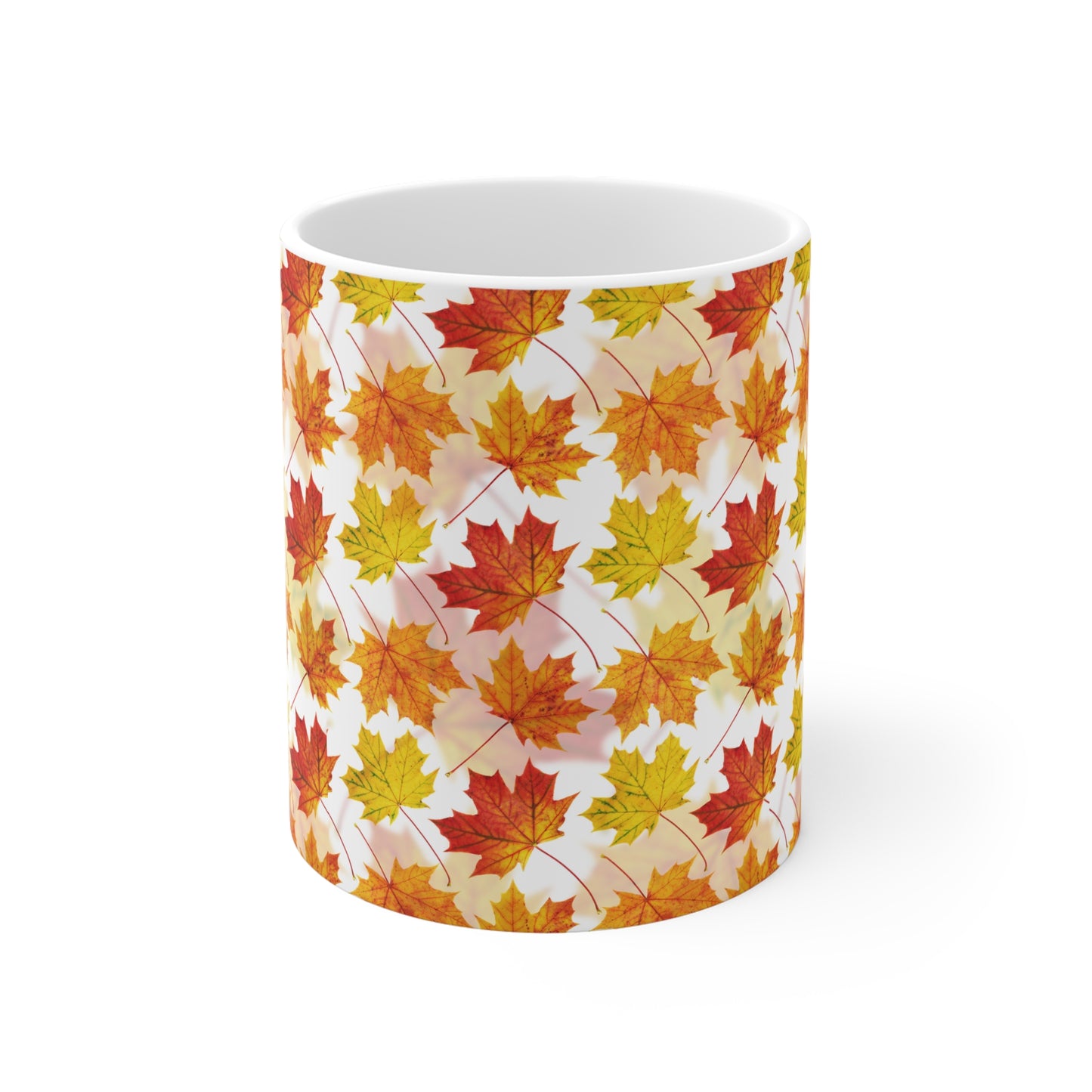 Fall Leaves Ceramic Mug - Cozy Autumn Vibe for Coffee Lovers