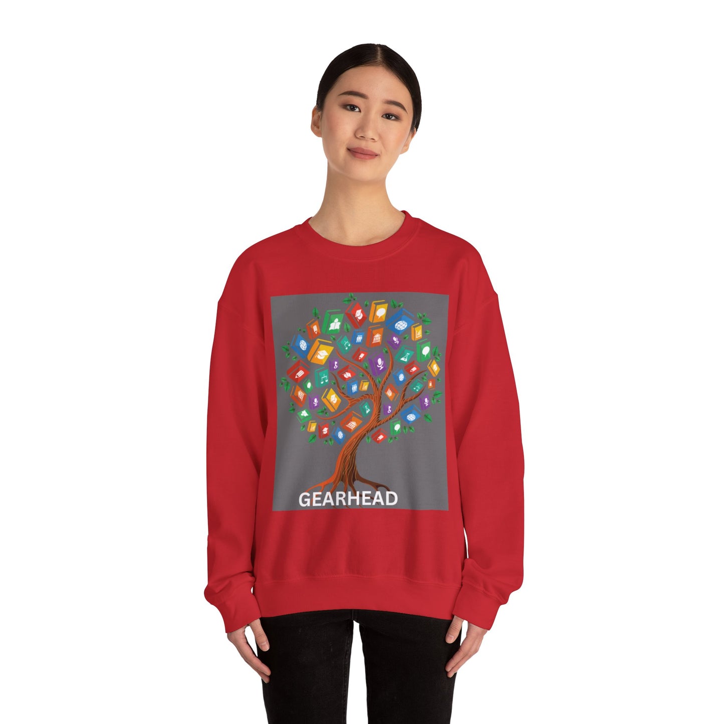 Gearhead Tree Graphic Unisex Crewneck Sweatshirt - Cozy & Stylish