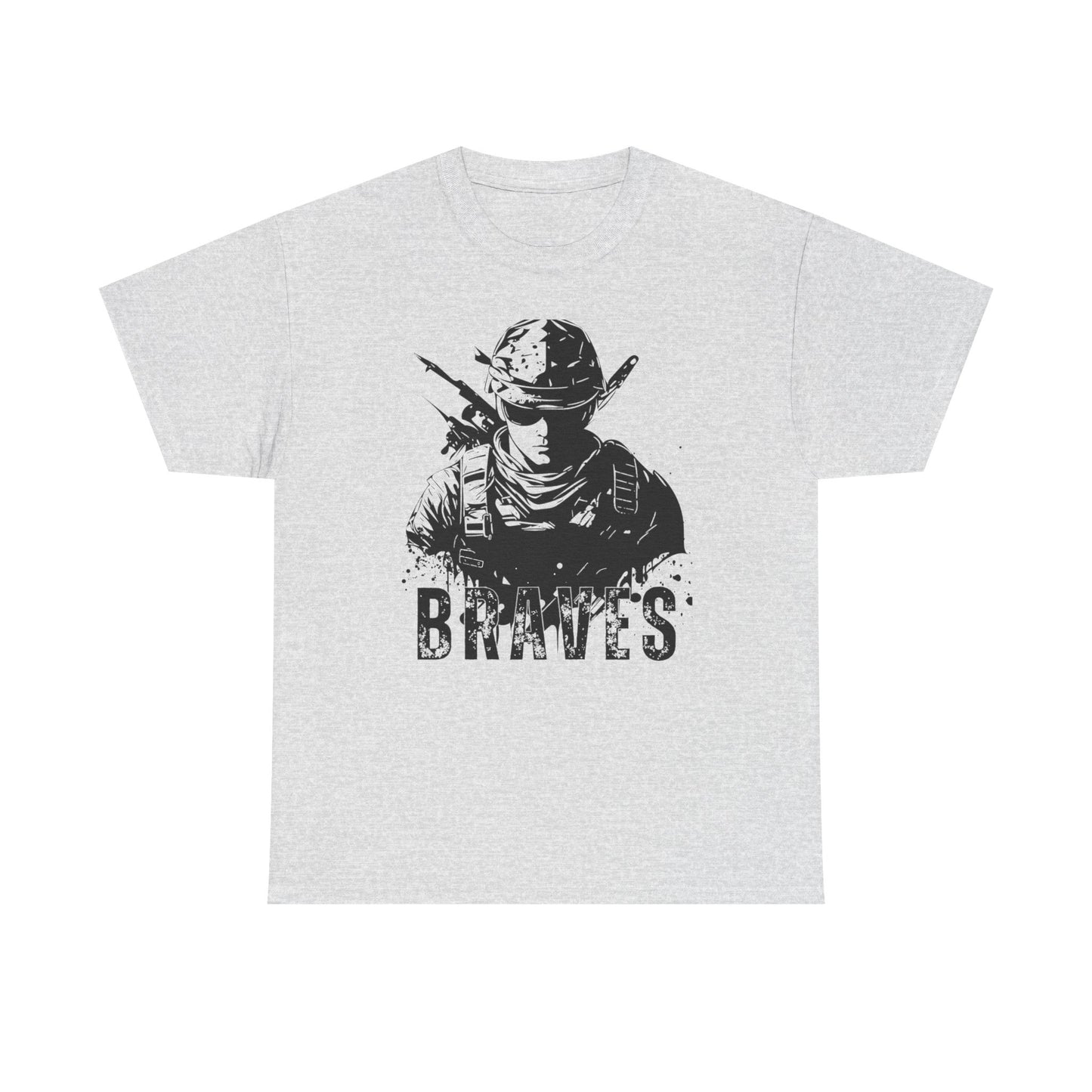 Braves Unisex Heavy Cotton Tee - Bold Military Tribute Shirt