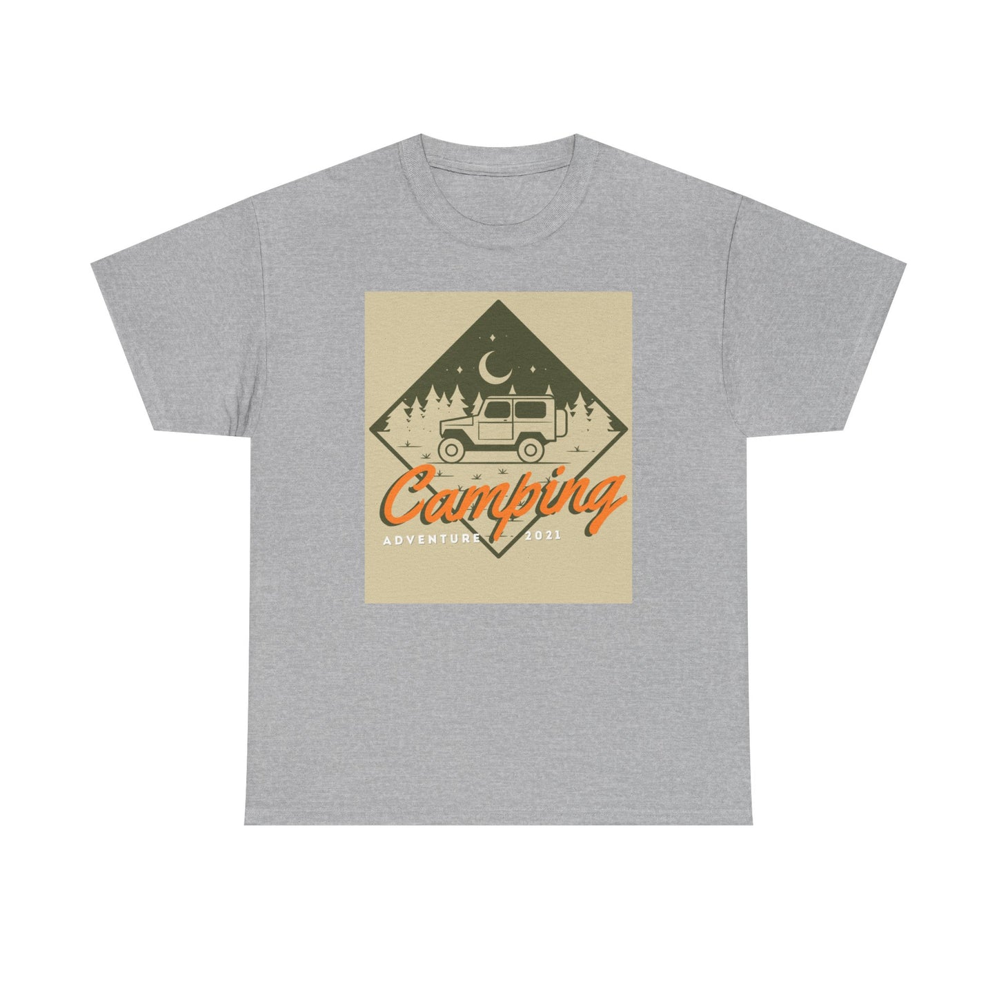 Camping Adventure Unisex Heavy Cotton Tee | Outdoor Fun Shirt, Nature Lover Gift, Camping Apparel, Casual Summer Tee, Travel Outfit