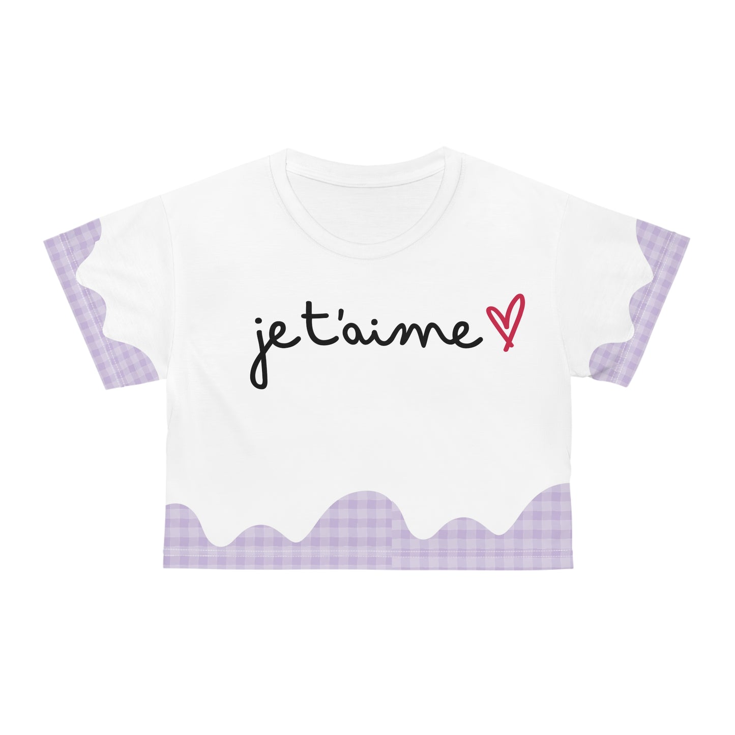 ‘Je t’Aime’ Crop Tee (AOP)