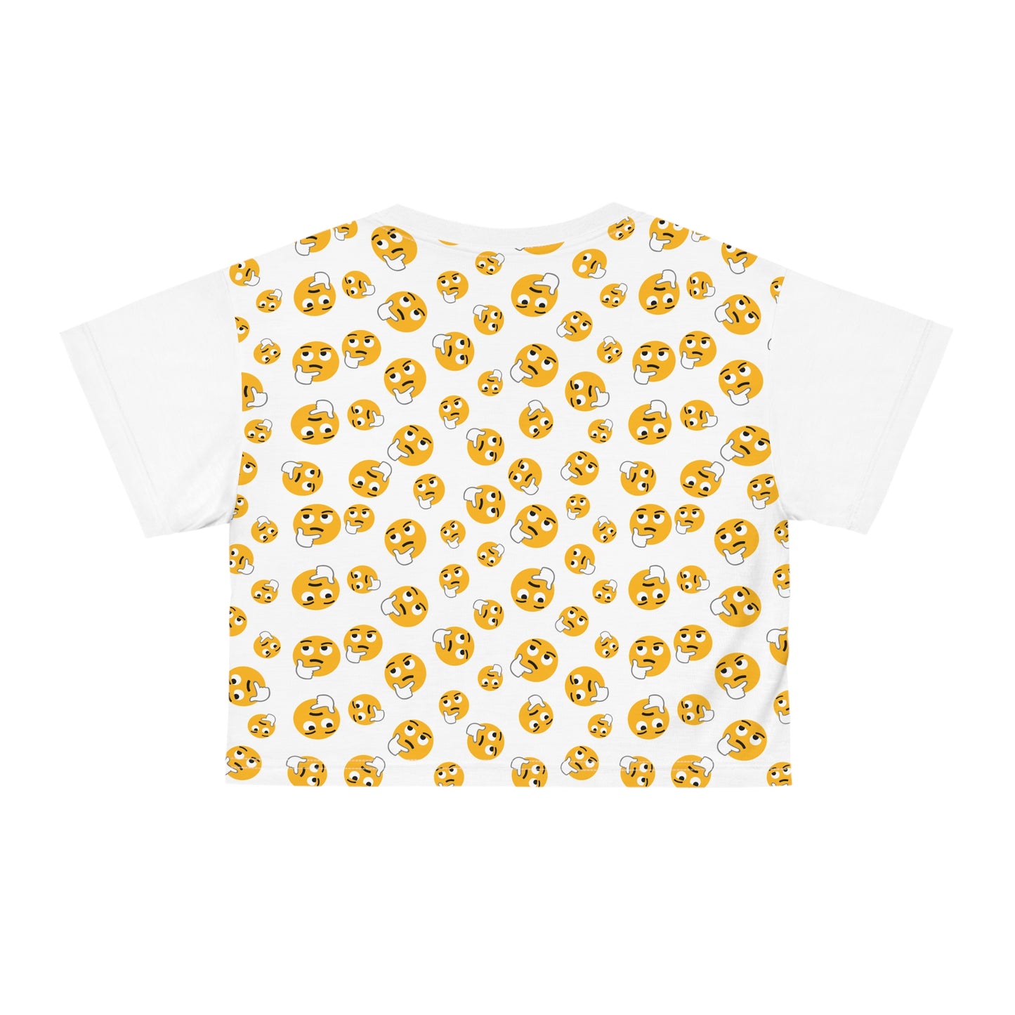 ‘Smileys” Crop Tee (AOP) 100% Poly