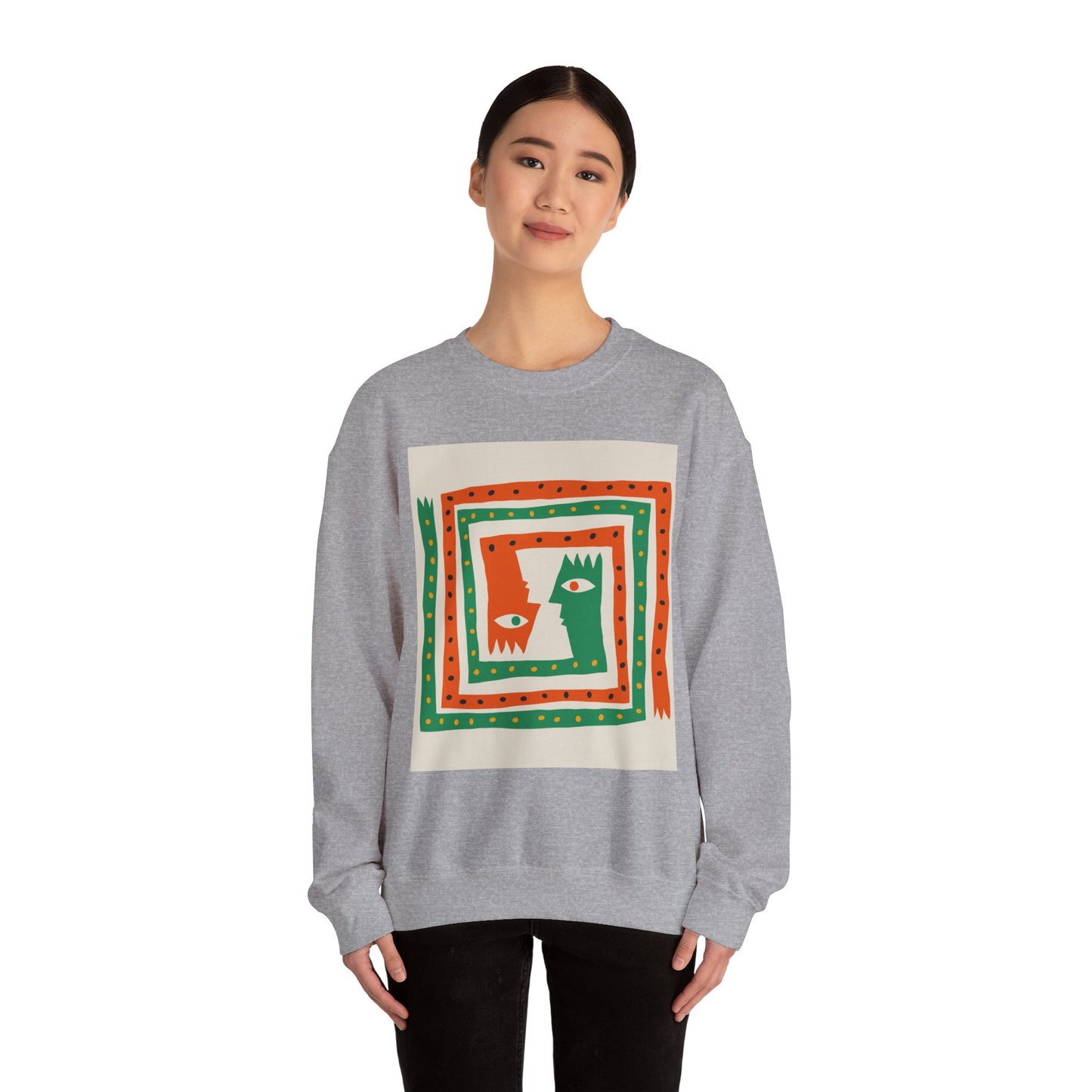 ‘Happiness’ Red/Green Unisex Heavy Blend™ Crewneck Sweatshirt