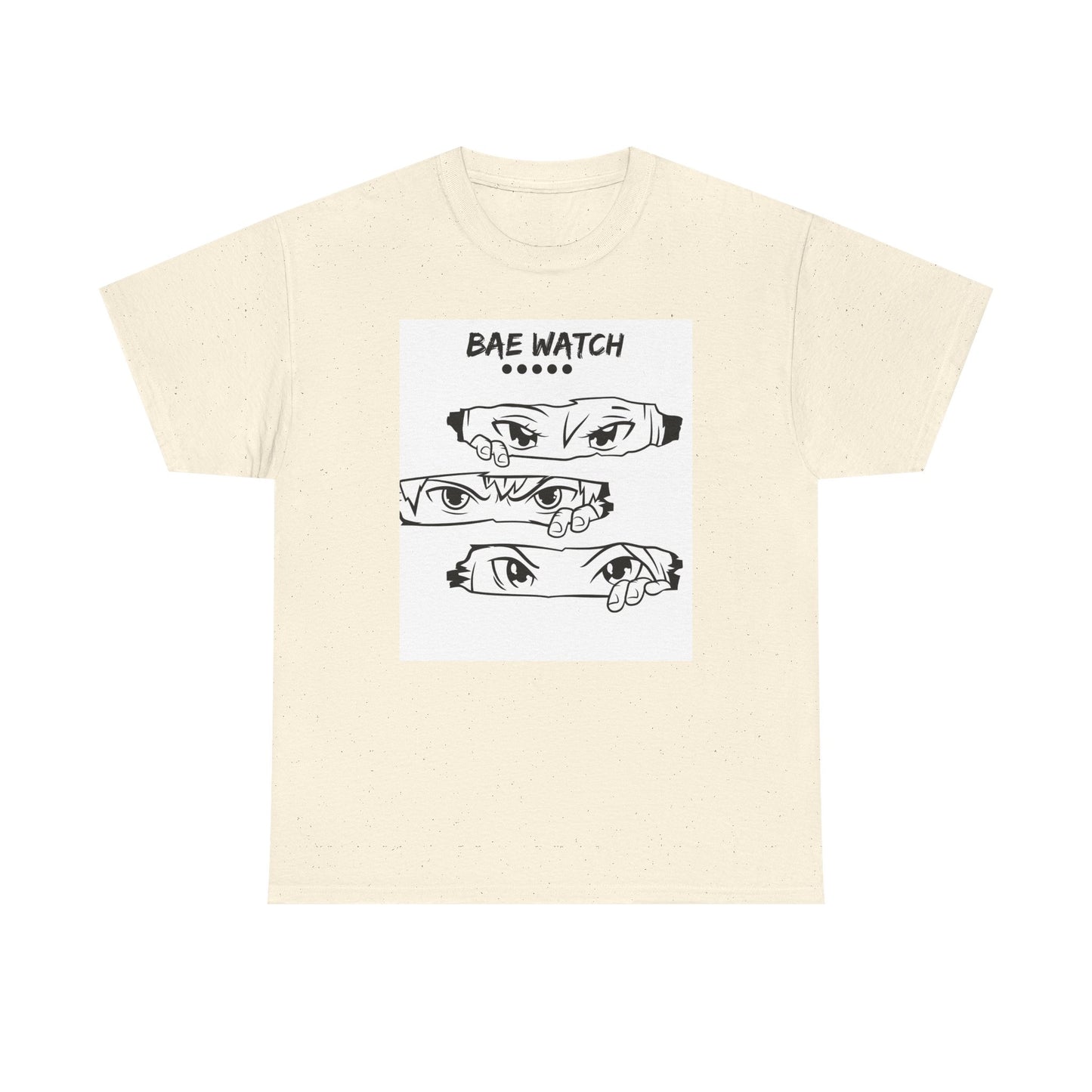 Bae Watch Unisex Heavy Cotton Tee - Fun and Playful Graphic Tee for Couples