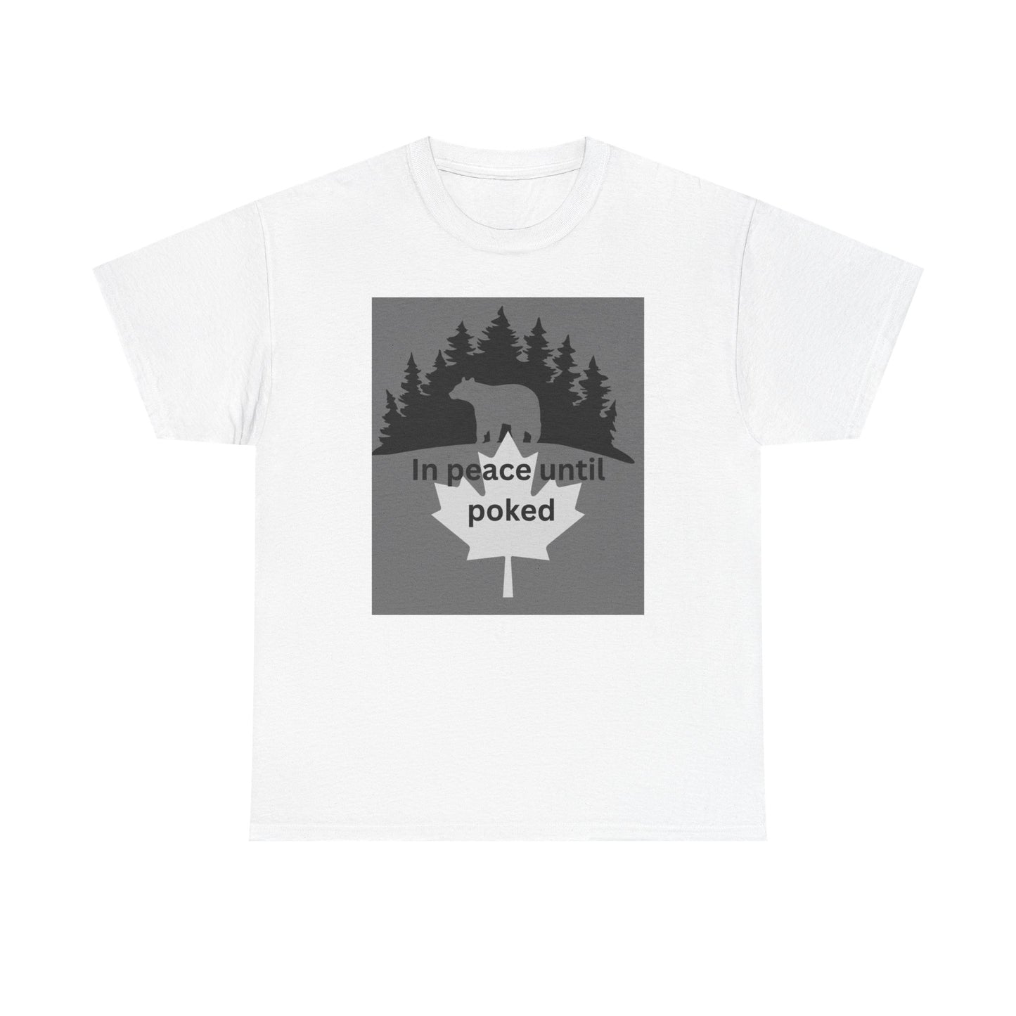 Unisex Heavy Cotton Tee - 'In Peace Until Poked' Graphic Shirt for Nature Lovers