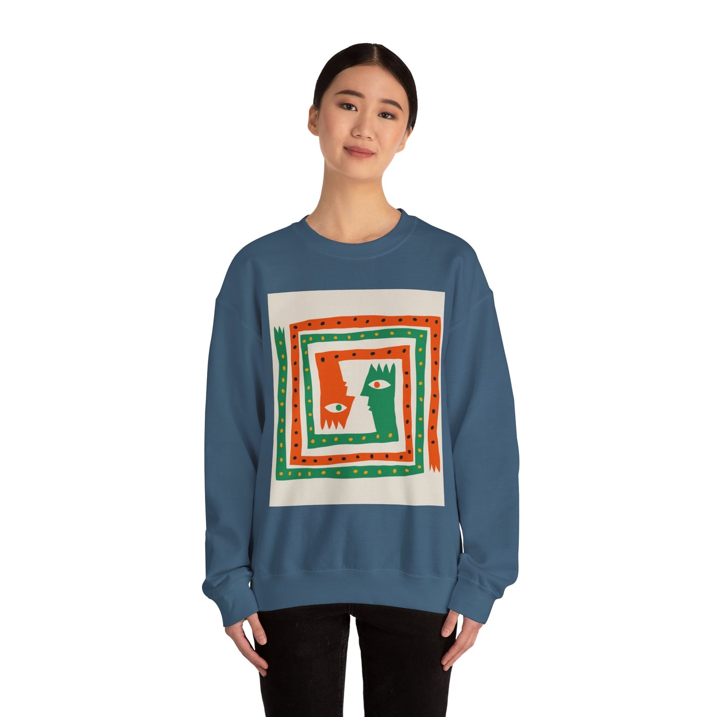 ‘Happiness’ Red/Green Unisex Heavy Blend™ Crewneck Sweatshirt