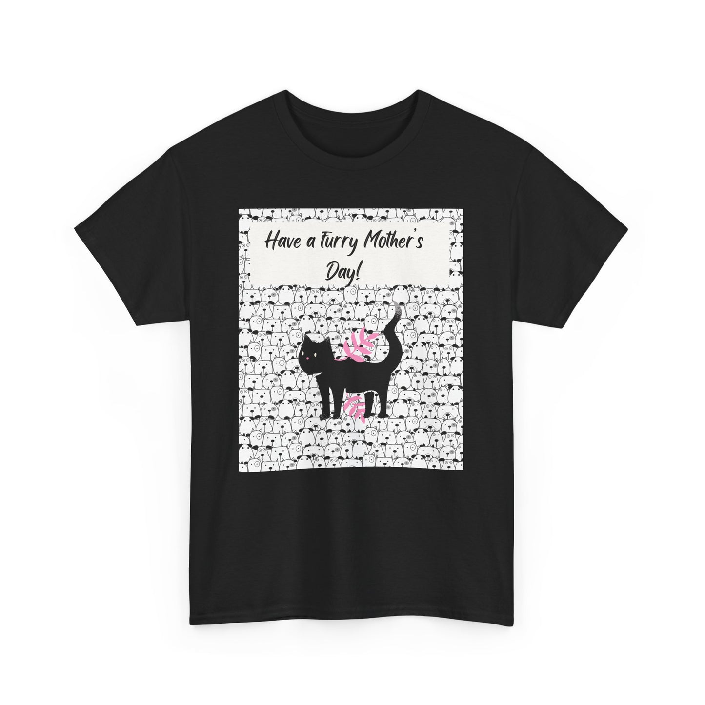Mother's Day Cat Tee - Unisex Heavy Cotton T-Shirt