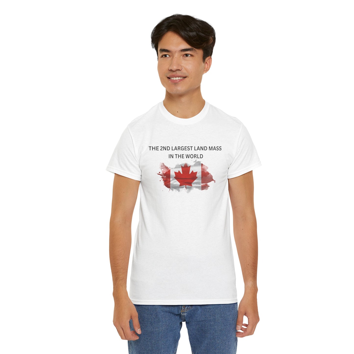 Canada Proud Heavy Cotton Tee - The 2nd Largest Land Mass in the World