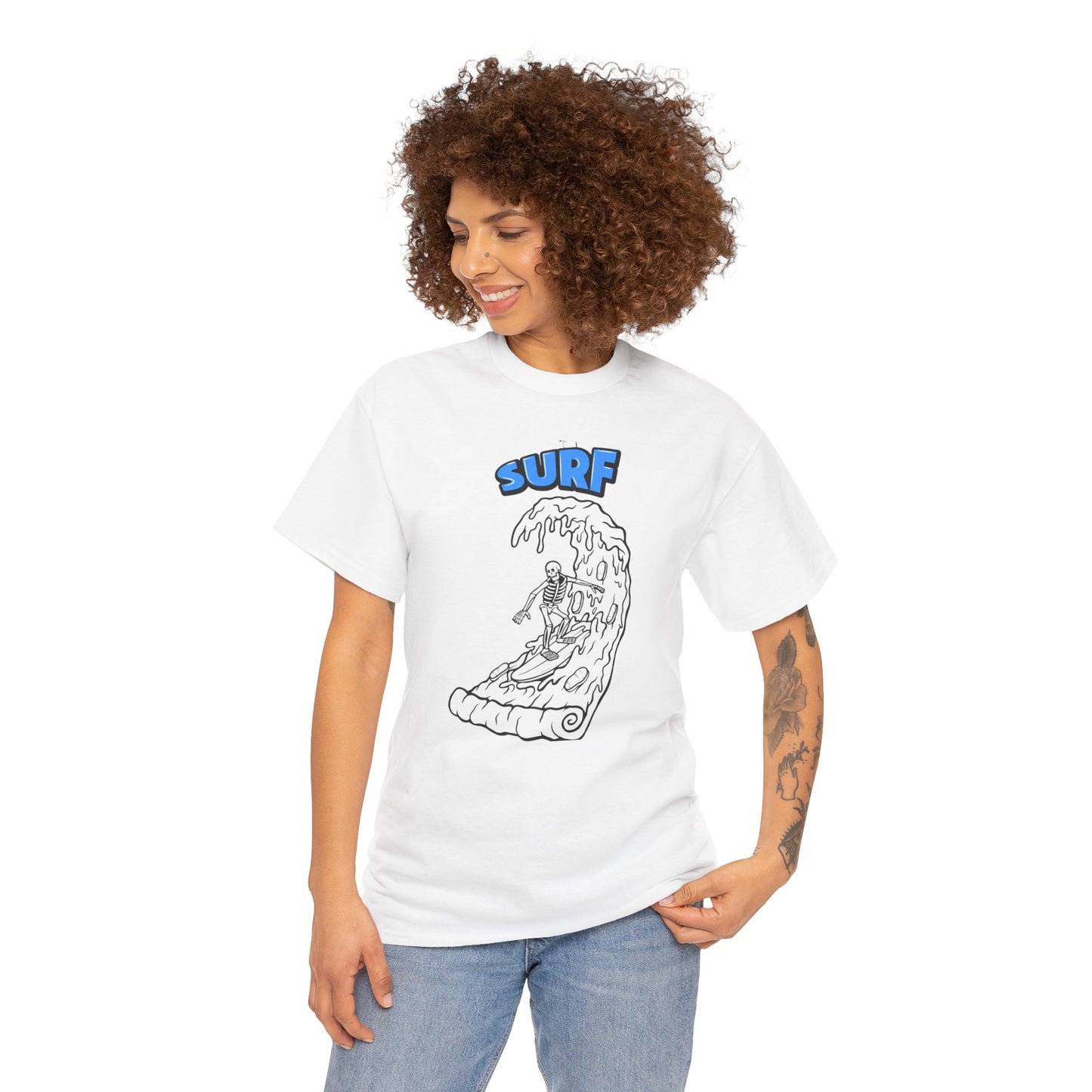 Surf Vibes Unisex Heavy Cotton Tee - Perfect for Beach Lovers, Summer Festivals, Casual Outings, Gift for Surfers, Fun and Relaxed Lifestyle