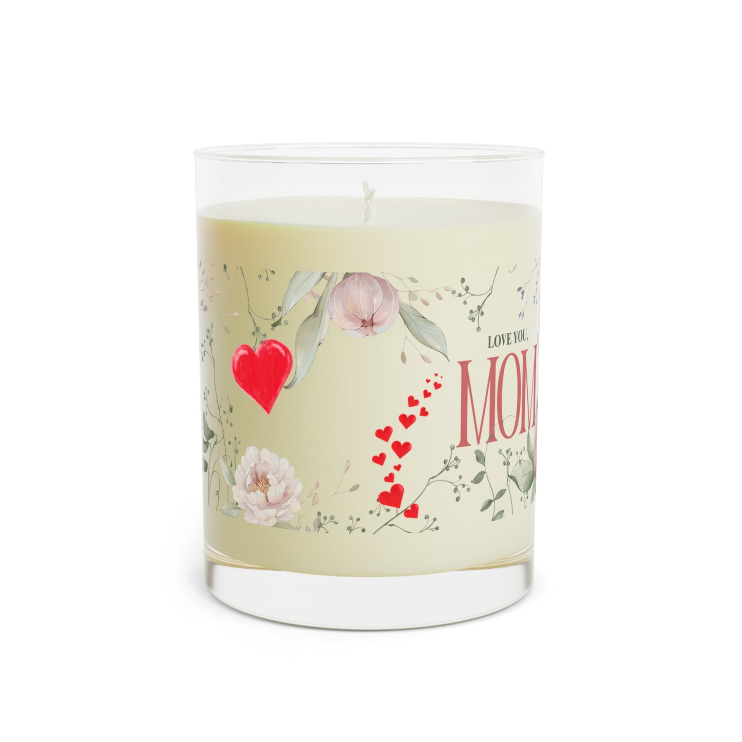 ‘I Love You Mom’ Scented Candle - Full Glass, 11oz