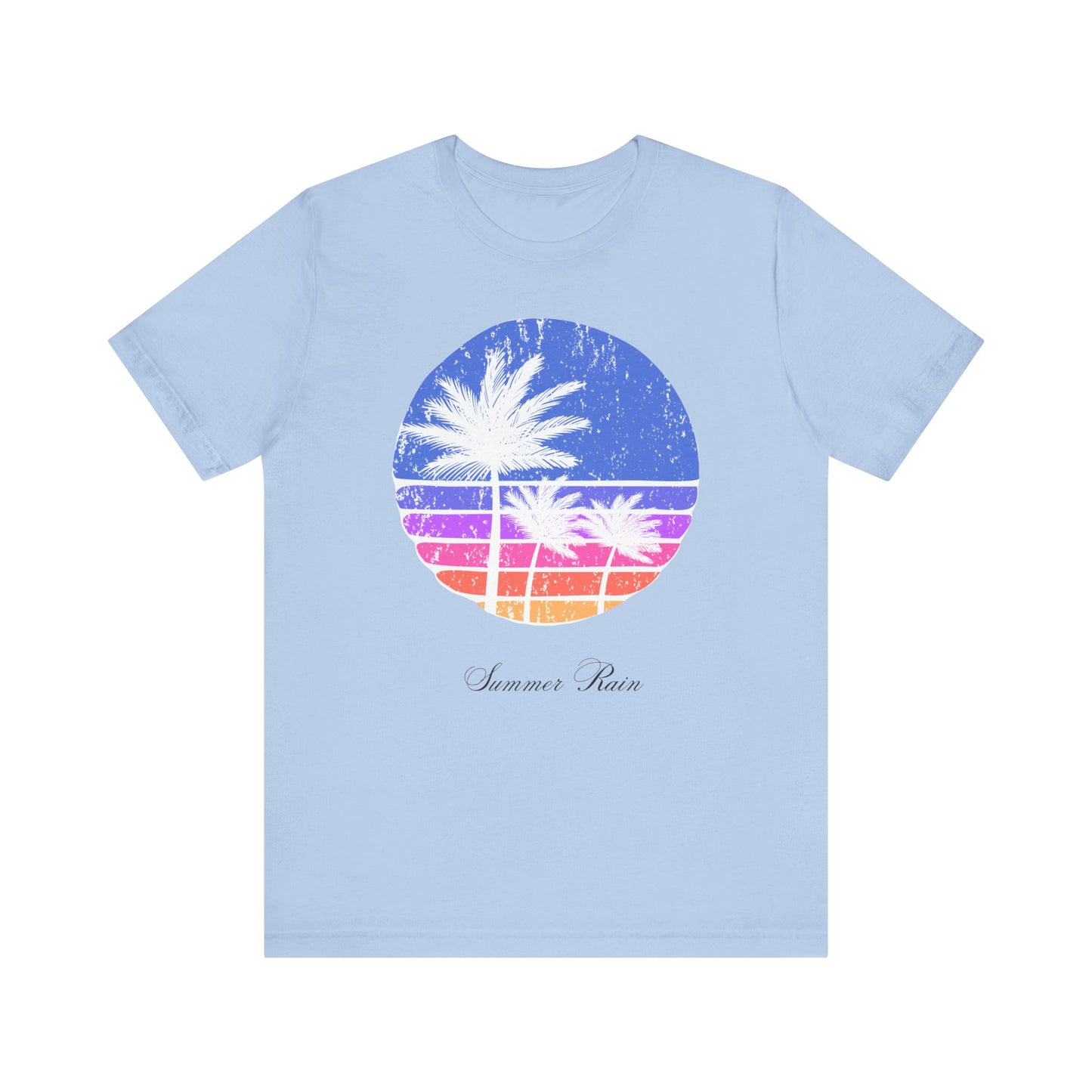 Summer Vibes Graphic Tee, Unisex Jersey Tee for Beach Lovers, Retro Summer T-Shirt, Vacation Style Tee, Gift for Sun Chasers