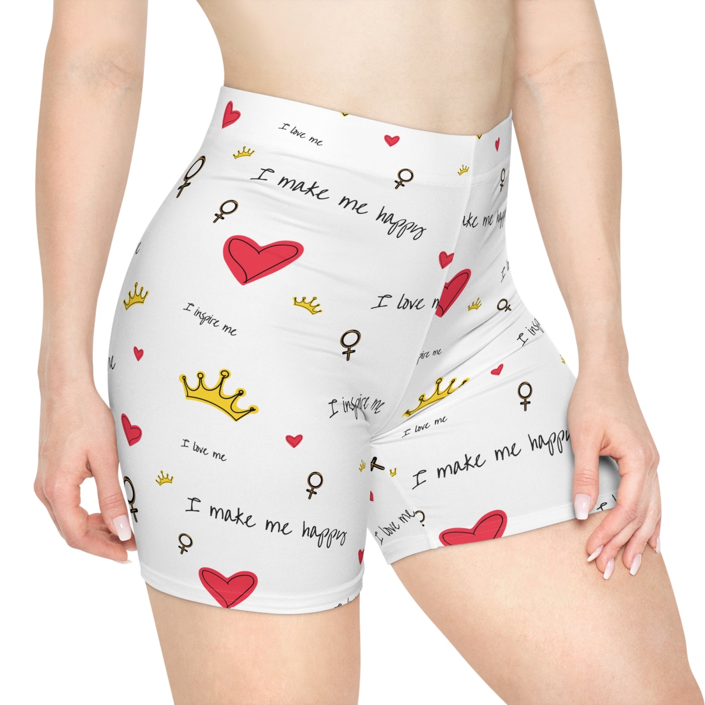 ‘I Love Me’ Women's Biker Shorts (AOP)