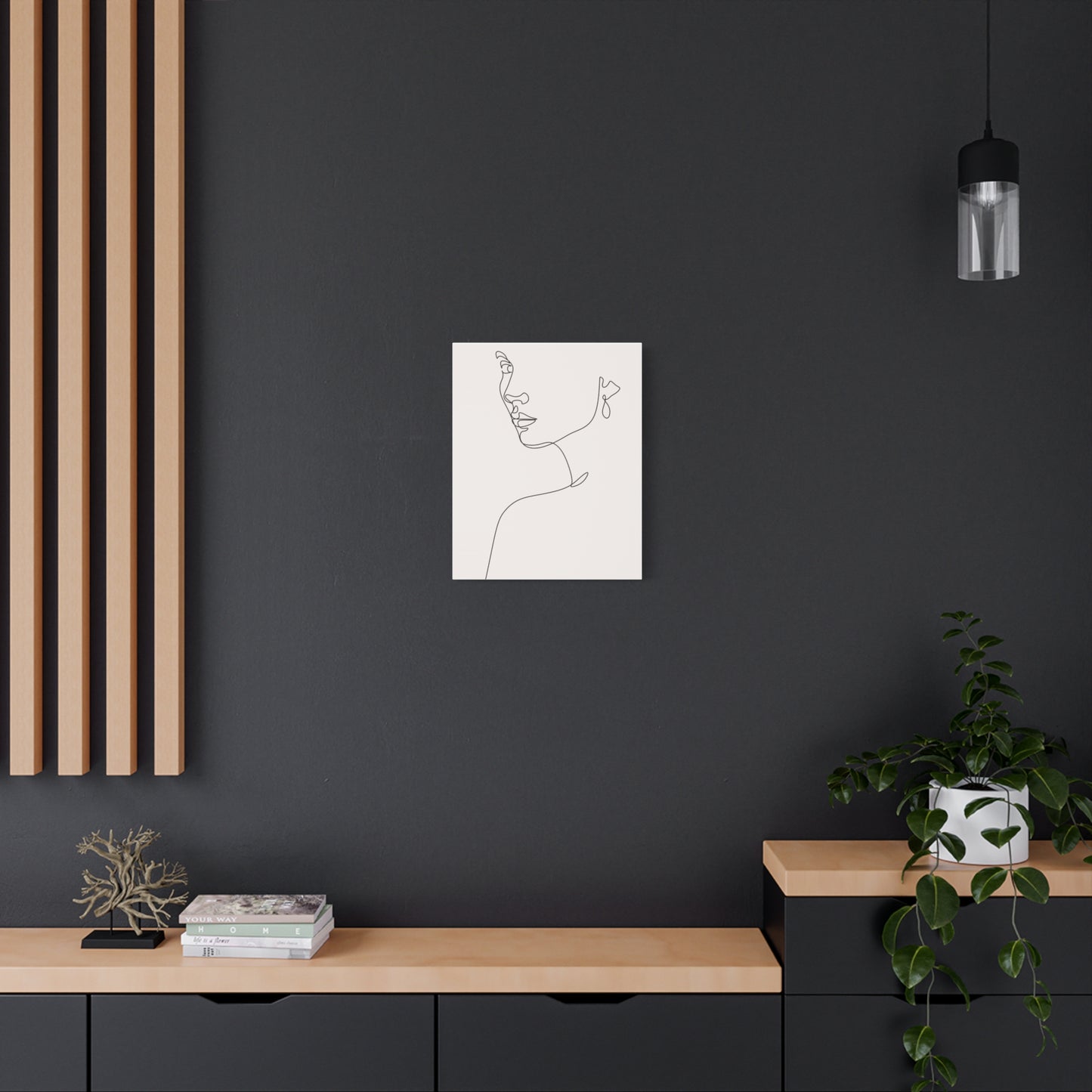 ‘Line Art’ Matte Canvas, Stretched, 1.25"
