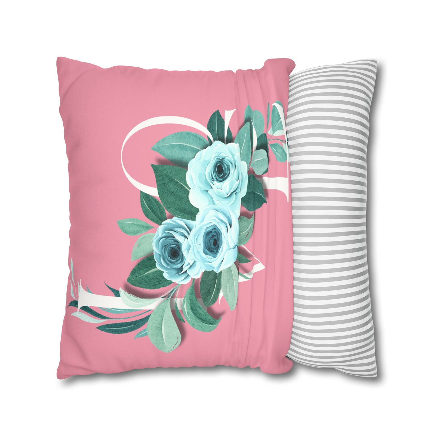‘LOVE’ Faux Pink Suede Square Pillowcase