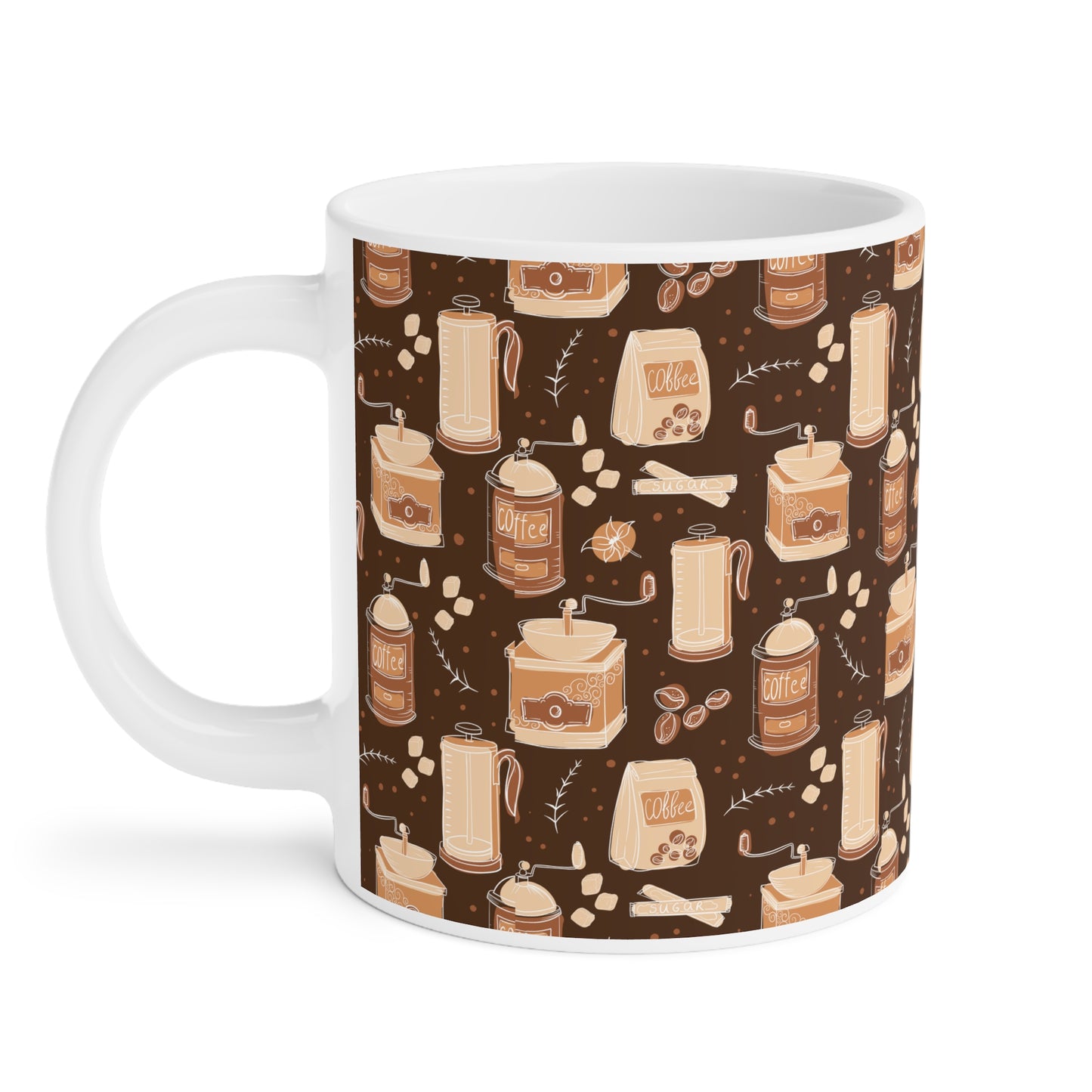 Coffee Lover's Ceramic Mug (CDA)- Cozy Cafe Vibes, Perfect Gift for Tea and Coffee Enthusiasts